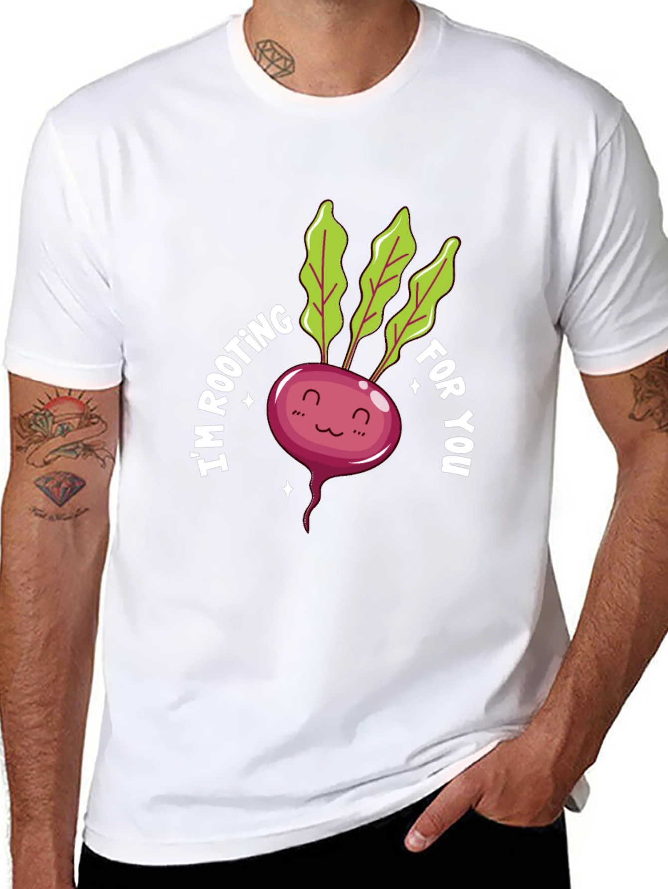 Cute Rooting For You Beet Graphic Tee