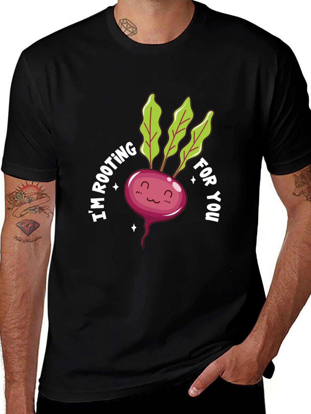Cute Rooting For You Beet Graphic Tee