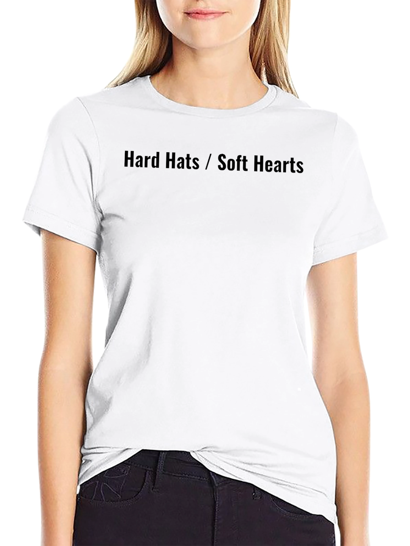 Hard Hats / Soft Hearts Black Graphic Tee