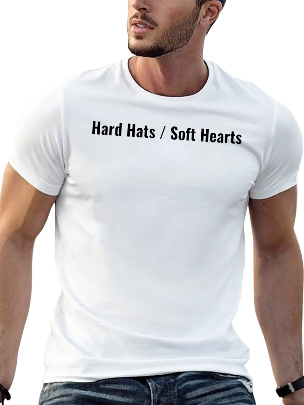 Hard Hats / Soft Hearts Black Graphic Tee