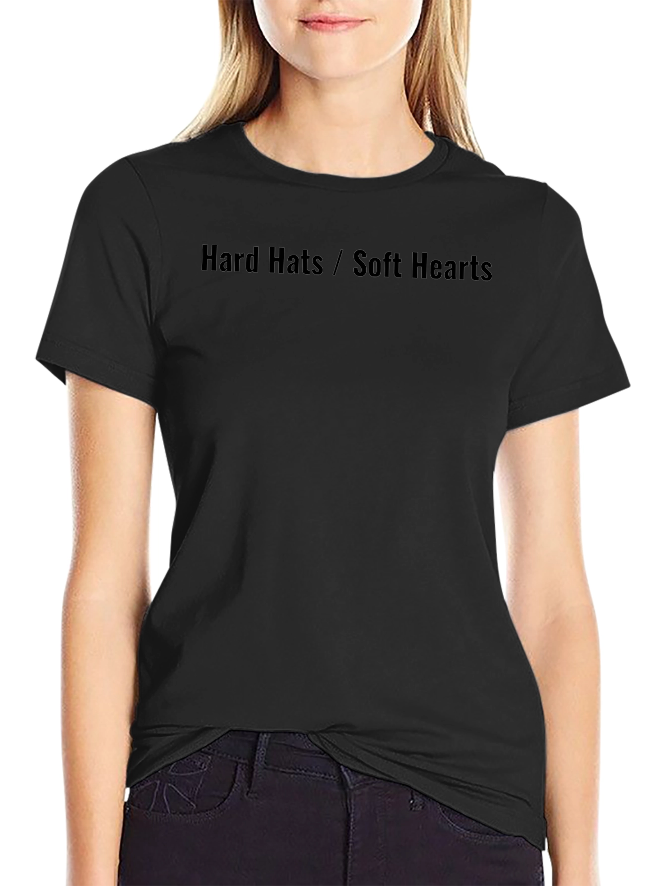 Hard Hats / Soft Hearts Black Graphic Tee