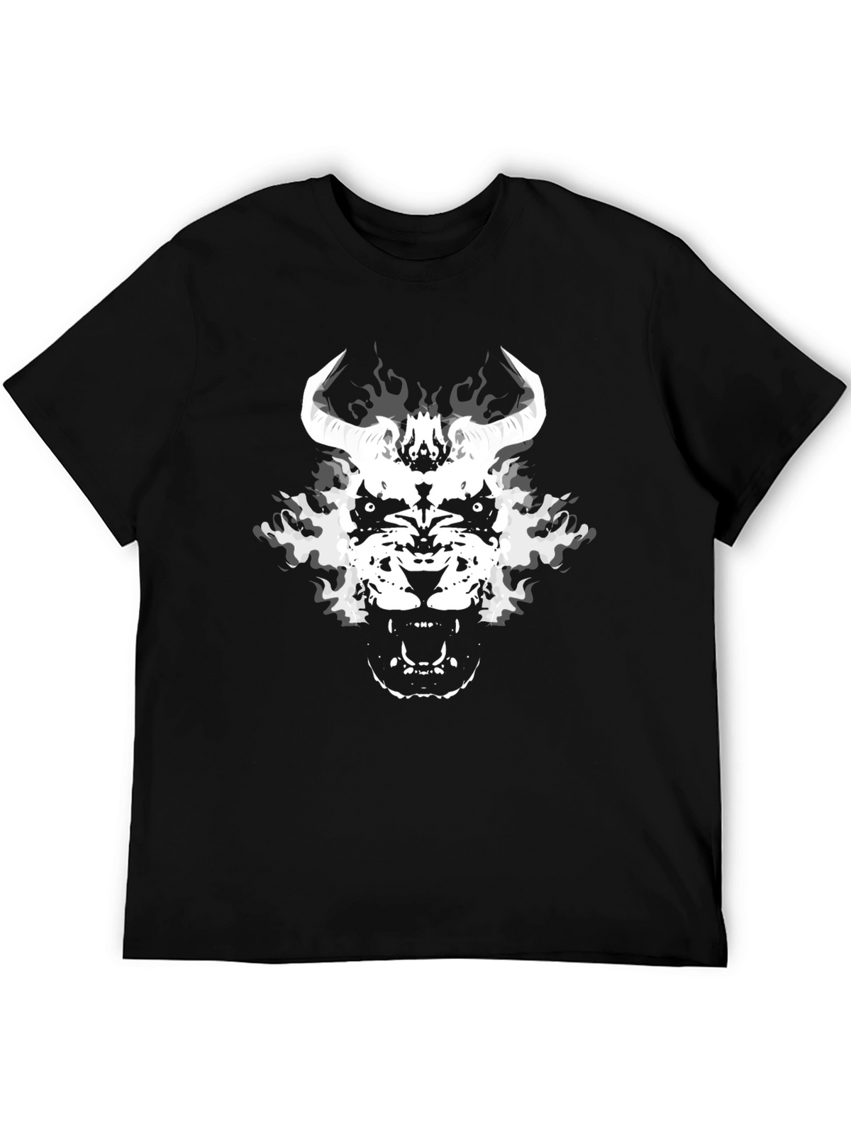 Infernal Beast Graphic Tee - Black Cotton Blend