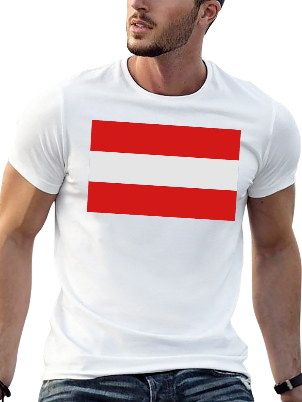 Austria Flag T-Shirt - Black Cotton Tee