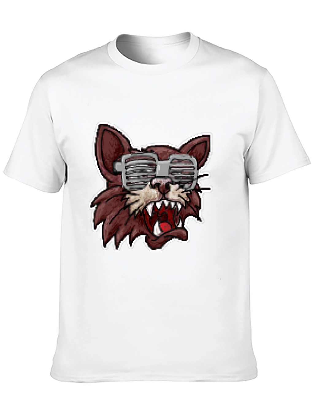 Wolf Graphic Tee - Fun Pixelated Design