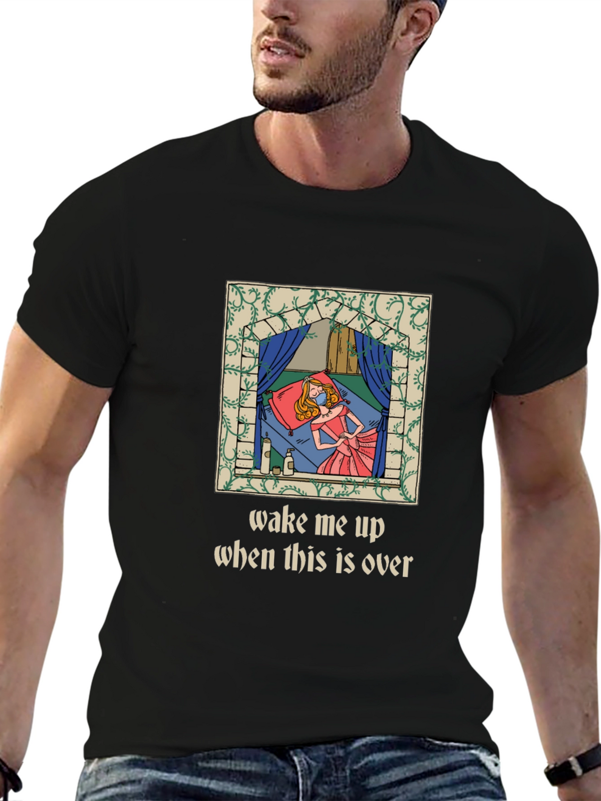 Wake Me Up Sleeping Princess Graphic Tee