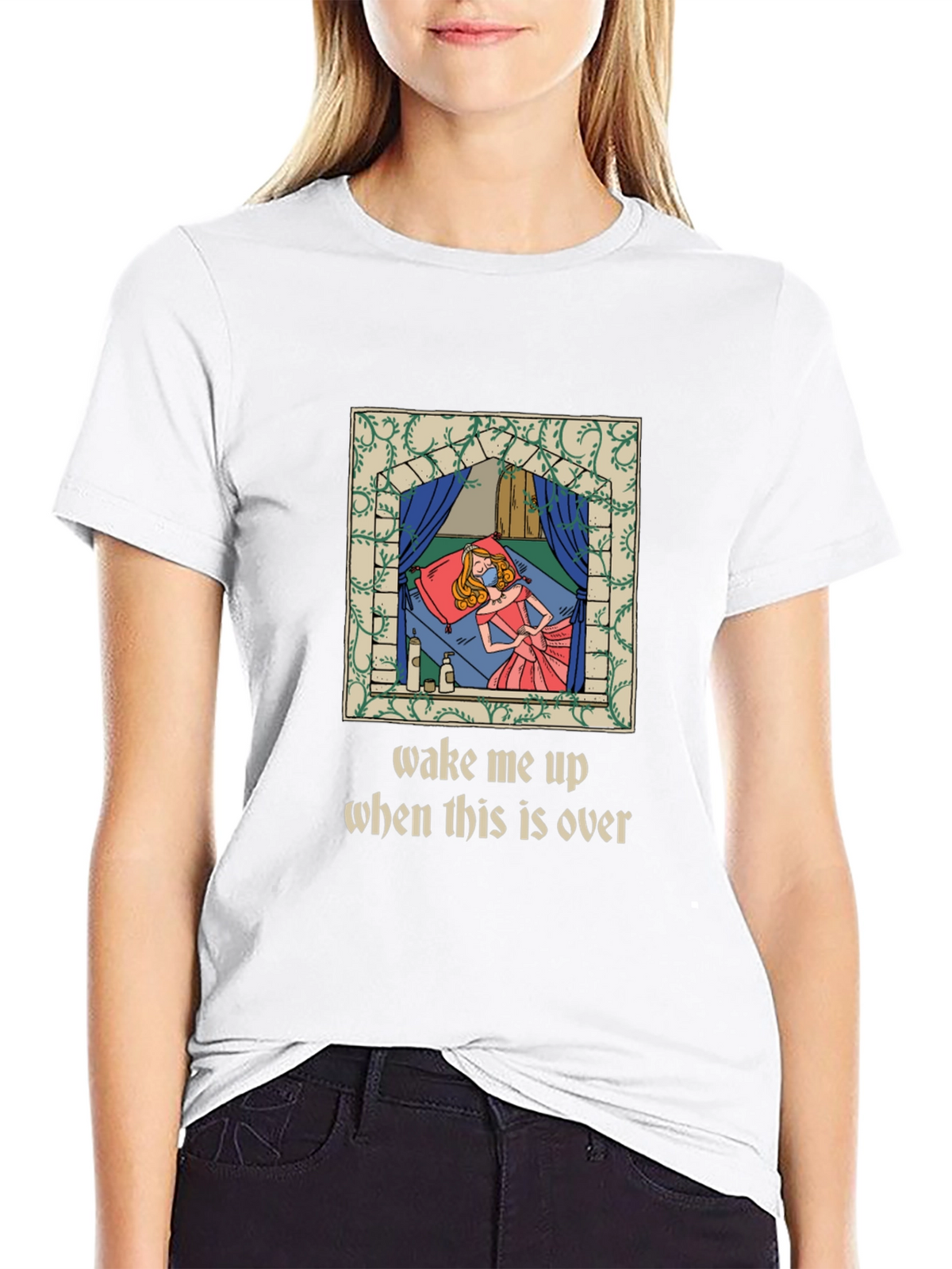 Wake Me Up Sleeping Princess Graphic Tee