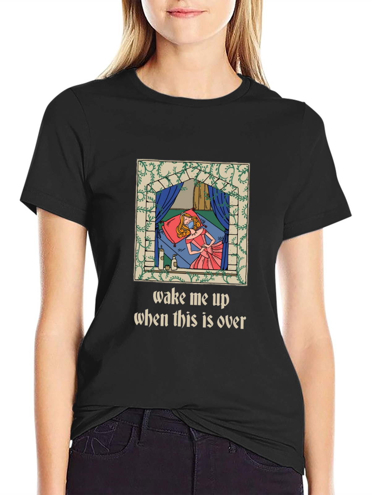 Wake Me Up Sleeping Princess Graphic Tee