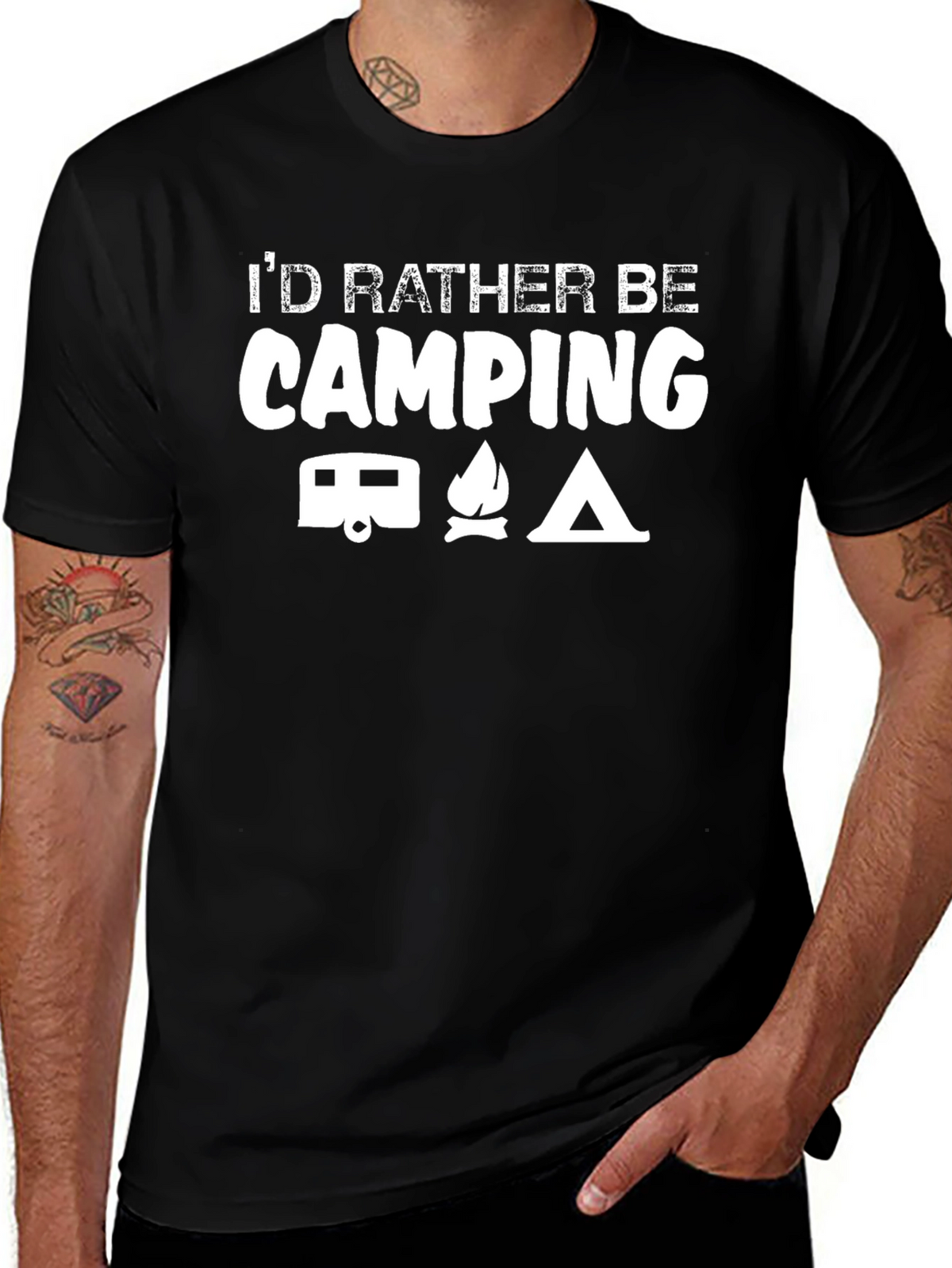 Id Rather Be Camping Graphic T-Shirt