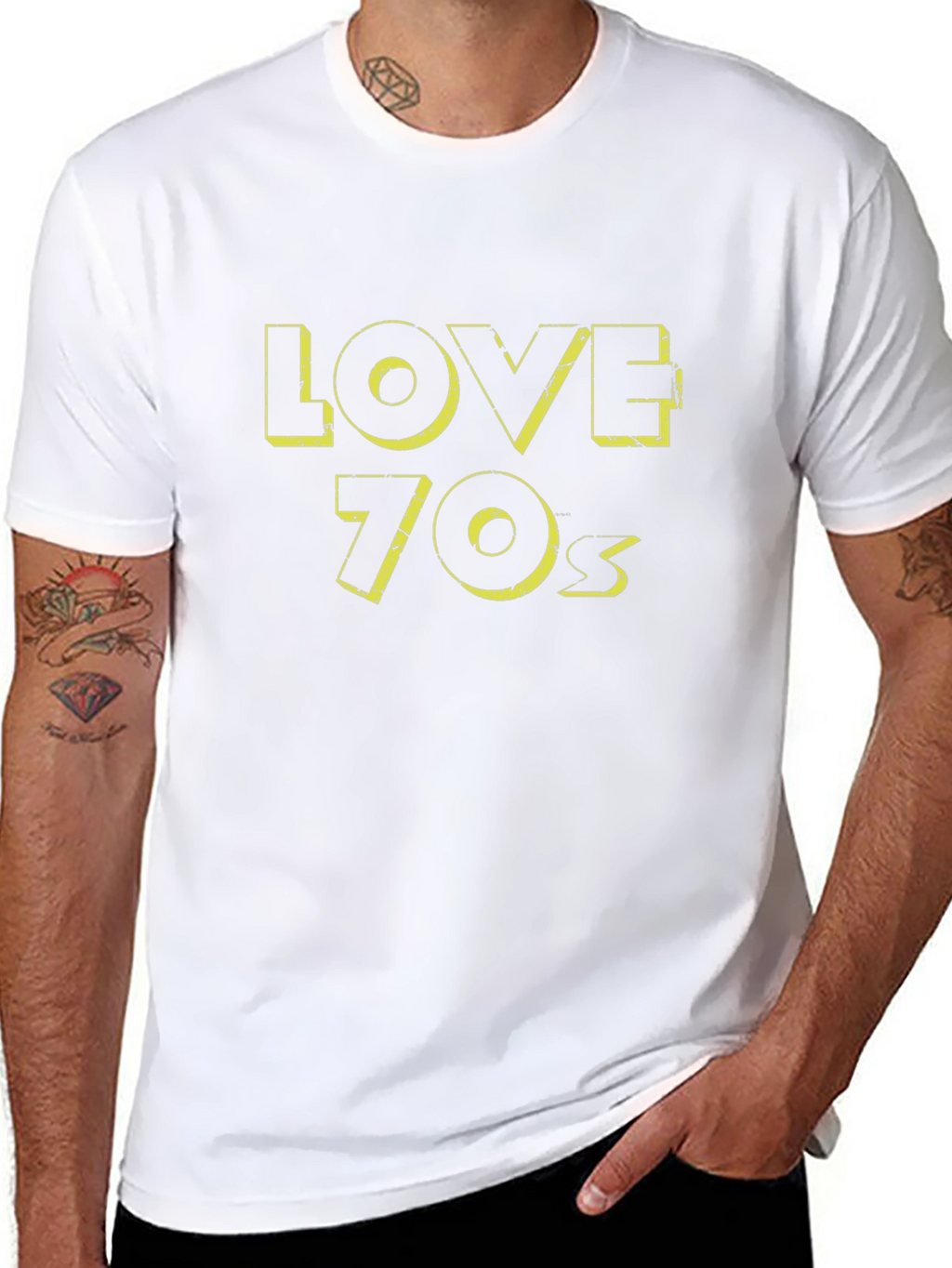 Retro Love 70s Black Graphic Tee