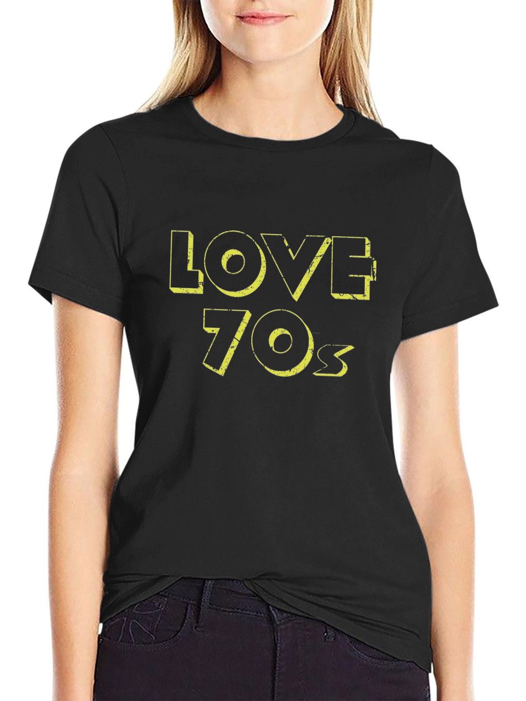 Retro Love 70s Black Graphic Tee