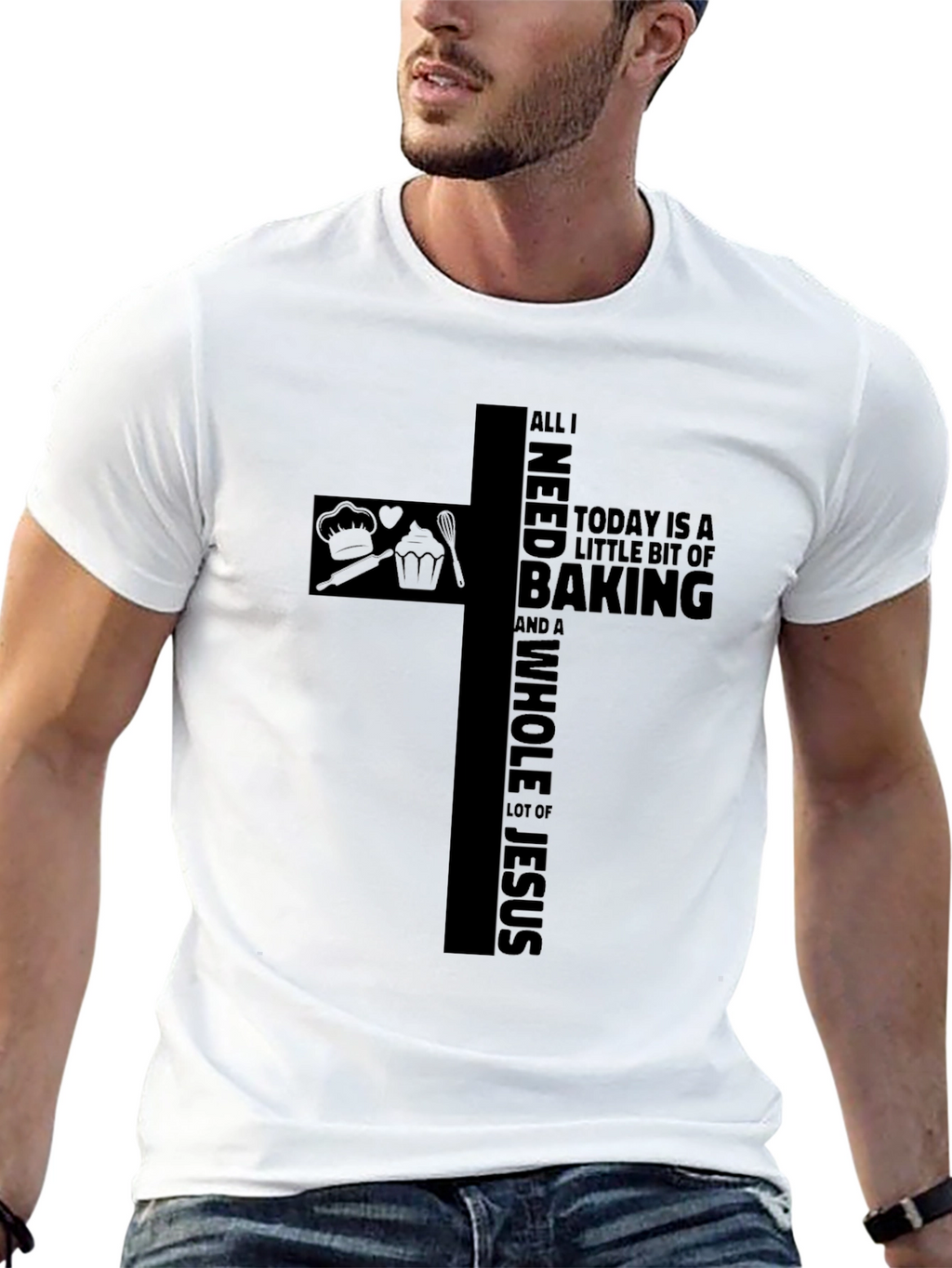Baking & Jesus T-Shirt Black Christian Apparel