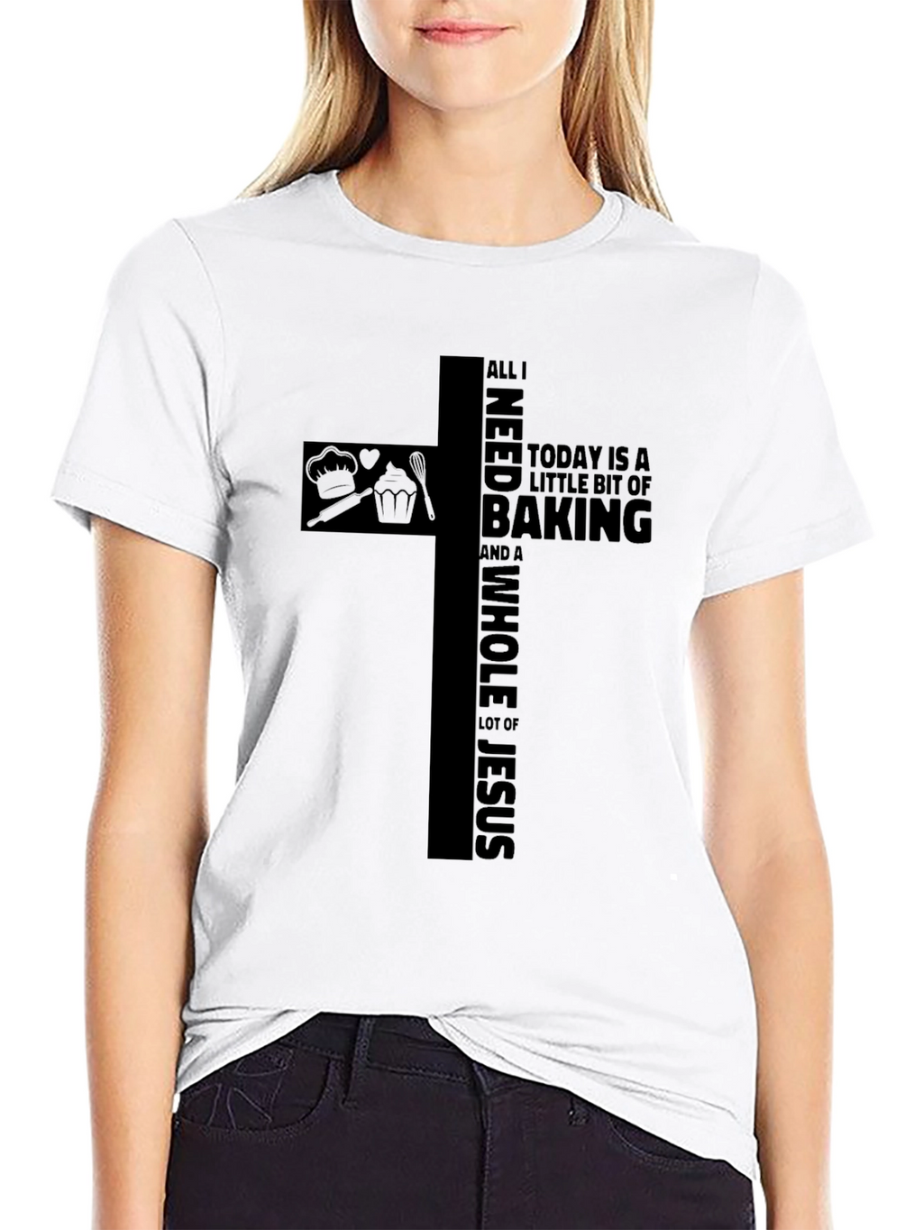 Baking & Jesus T-Shirt Black Christian Apparel