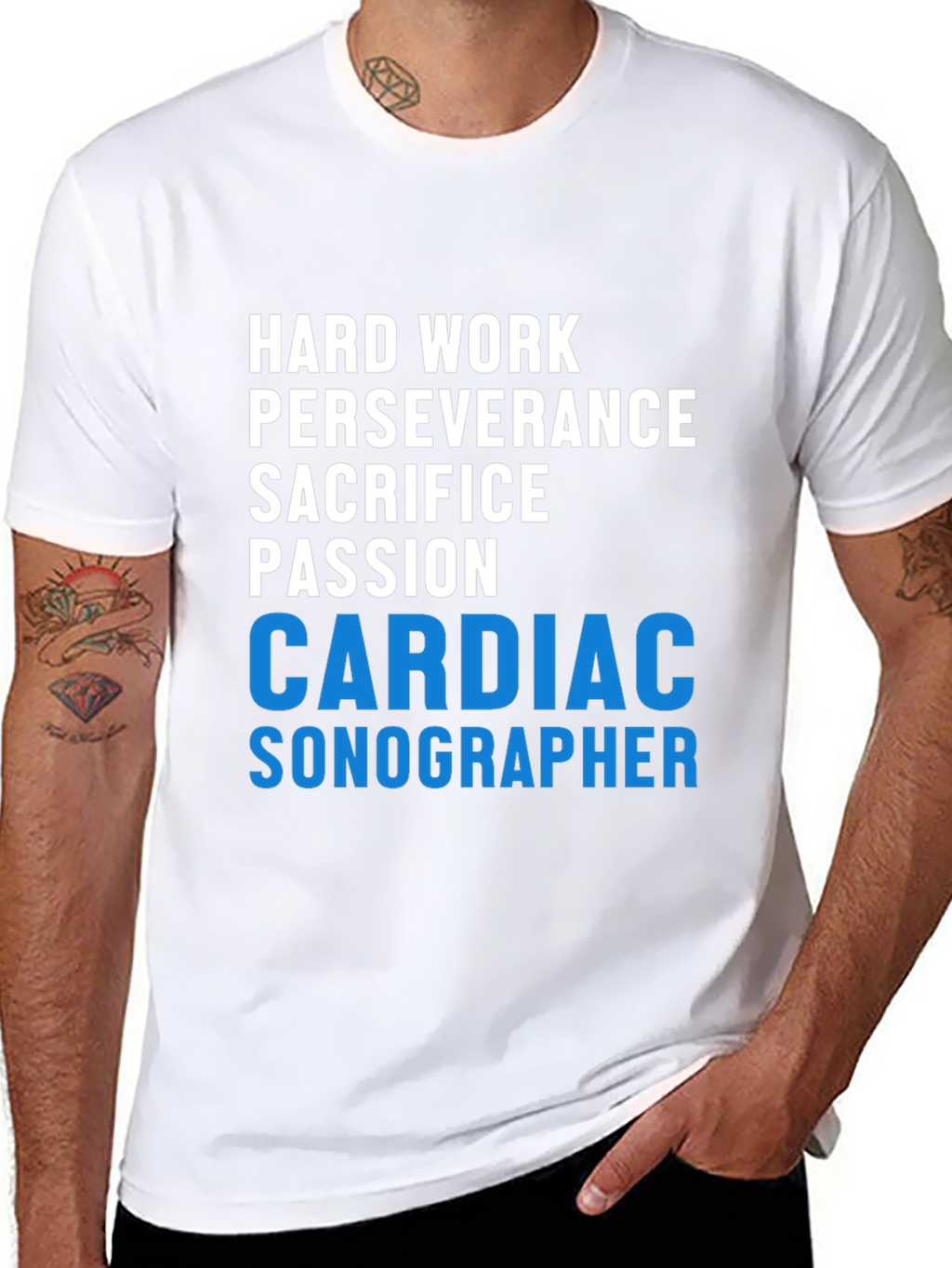 Cardiac Sonographer T-Shirt - Hard Work Passion