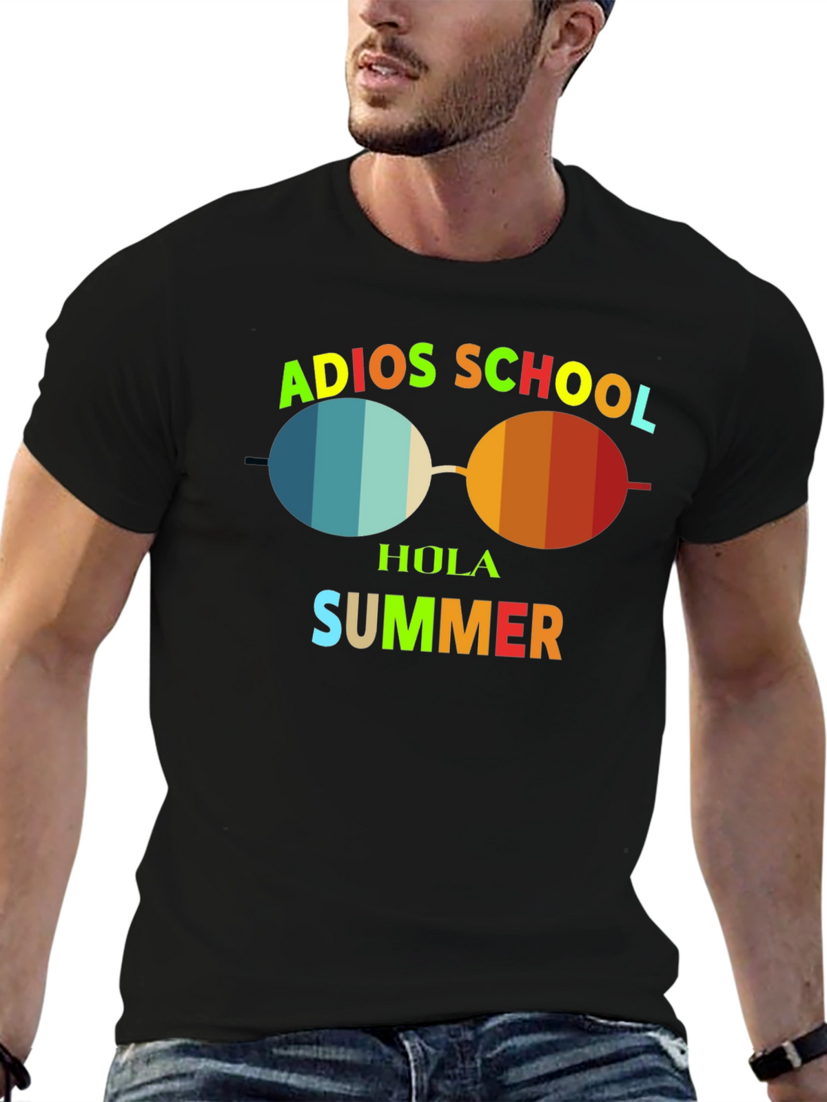 Adios School Hola Summer Graphic T-Shirt