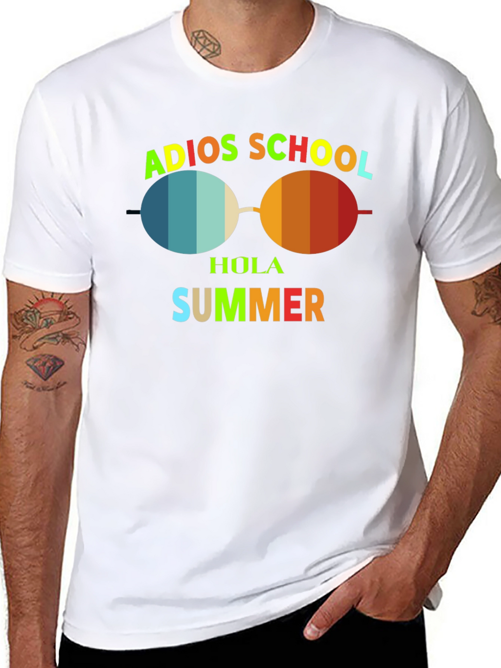 Adios School Hola Summer Graphic T-Shirt