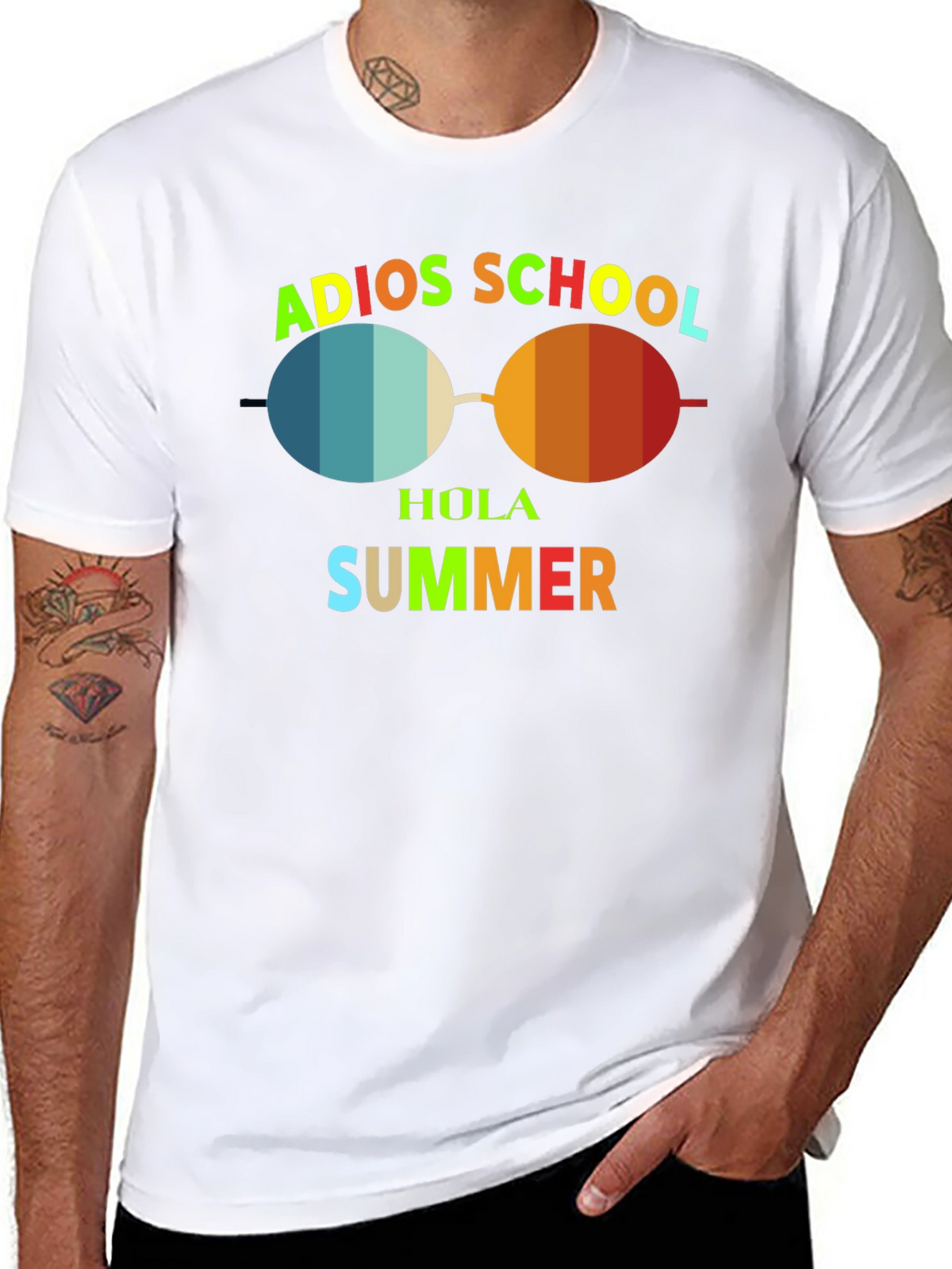 Adios School Hola Summer Graphic T-Shirt