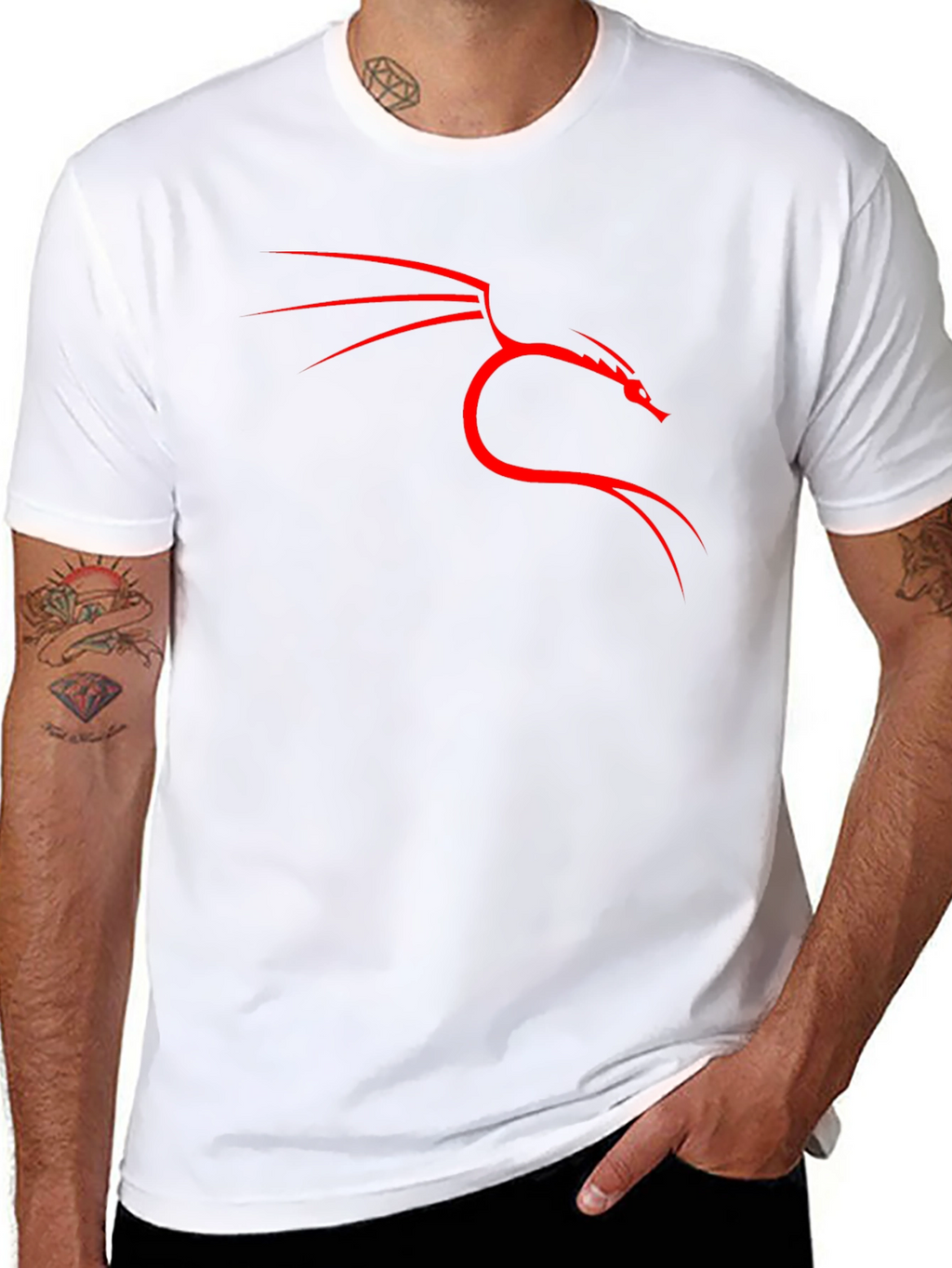 Kali Linux Dragon Logo Black T-Shirt