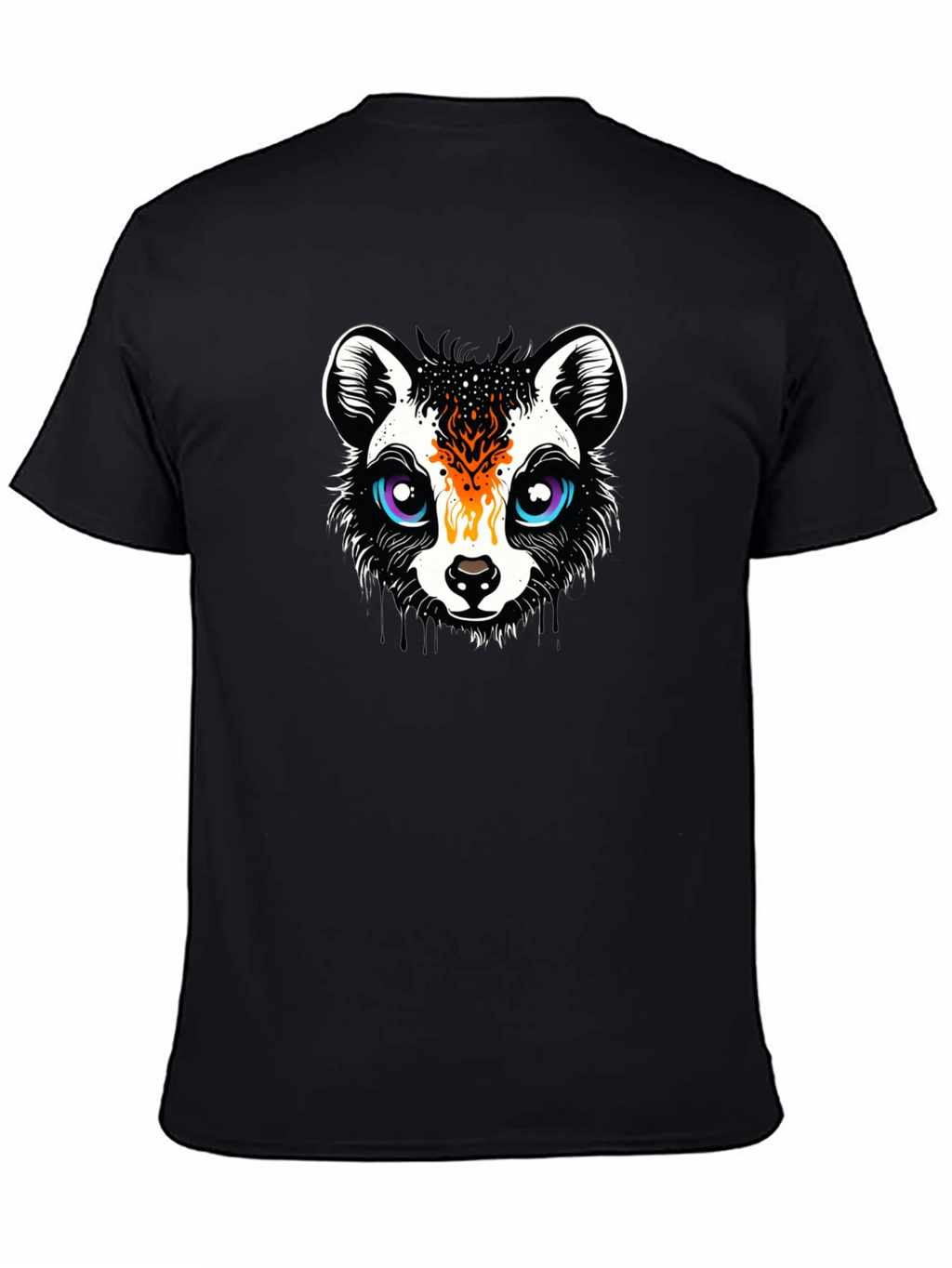 Funky Raccoon Graphic Tee - Black