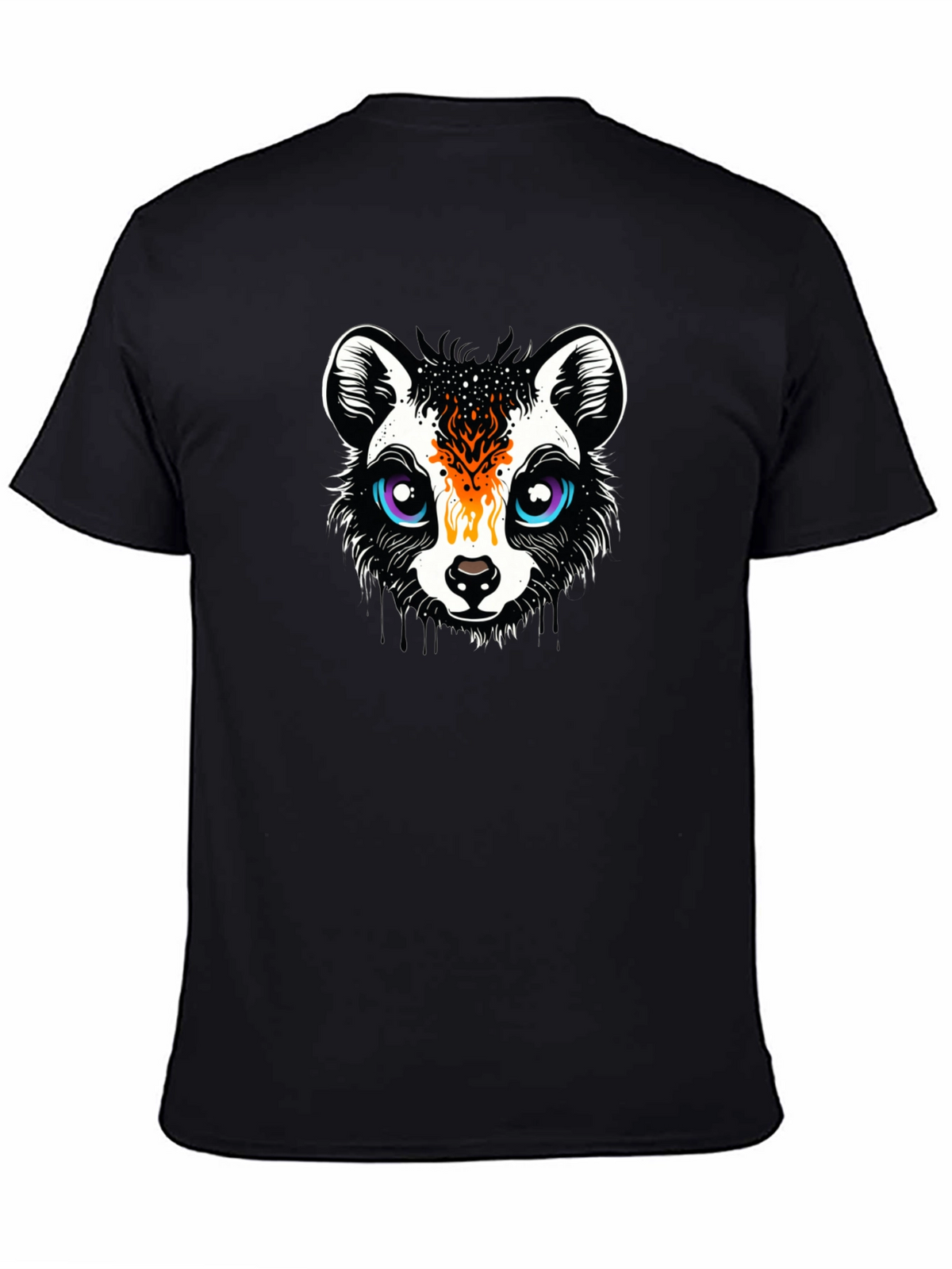 Funky Raccoon Graphic Tee - Black