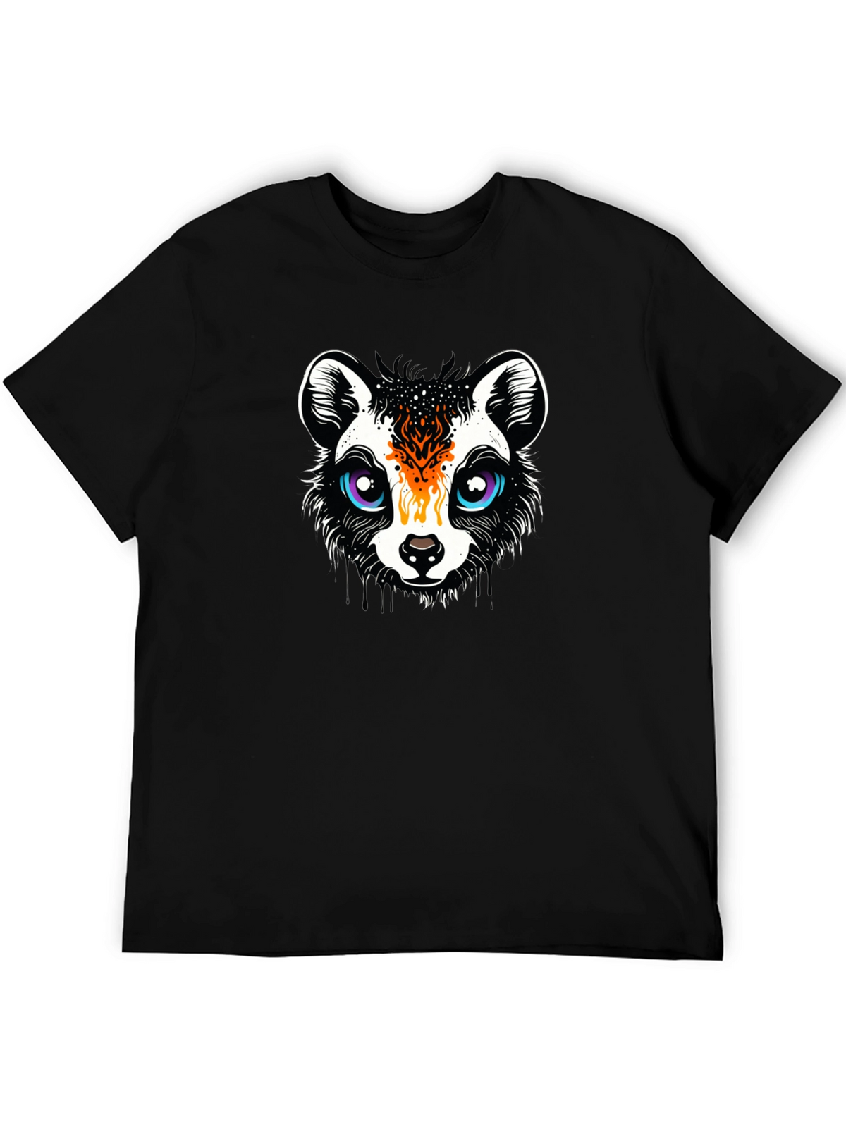 Funky Raccoon Graphic Tee - Black