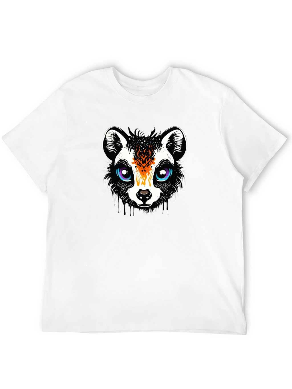Funky Raccoon Graphic Tee - Black