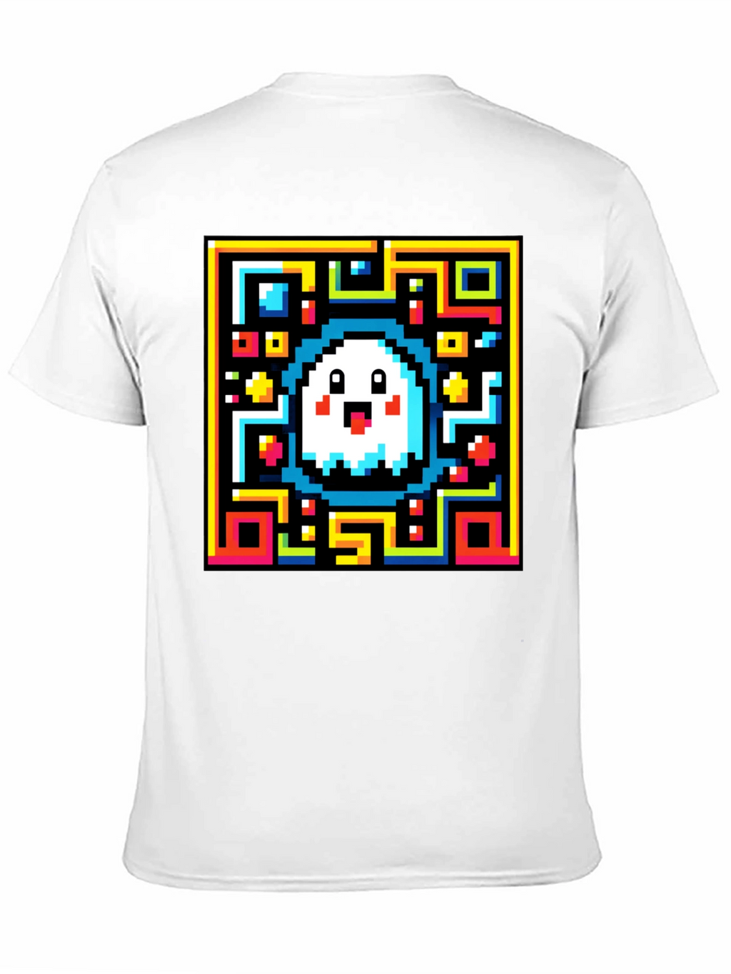 Pixel Ghost QR Code T-Shirt - Unique Design!