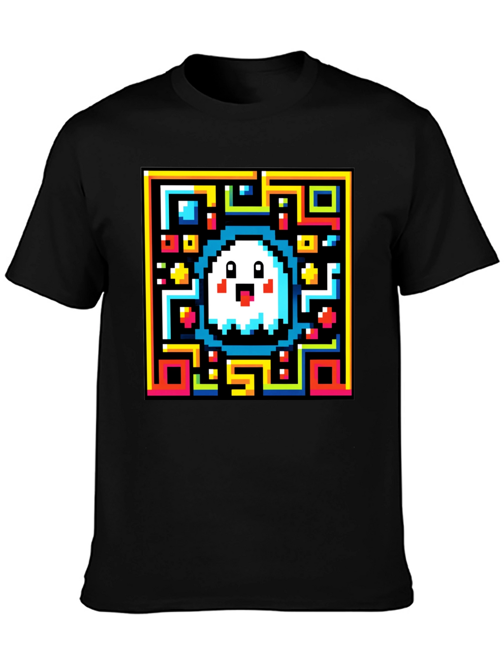 Pixel Ghost QR Code T-Shirt - Unique Design!