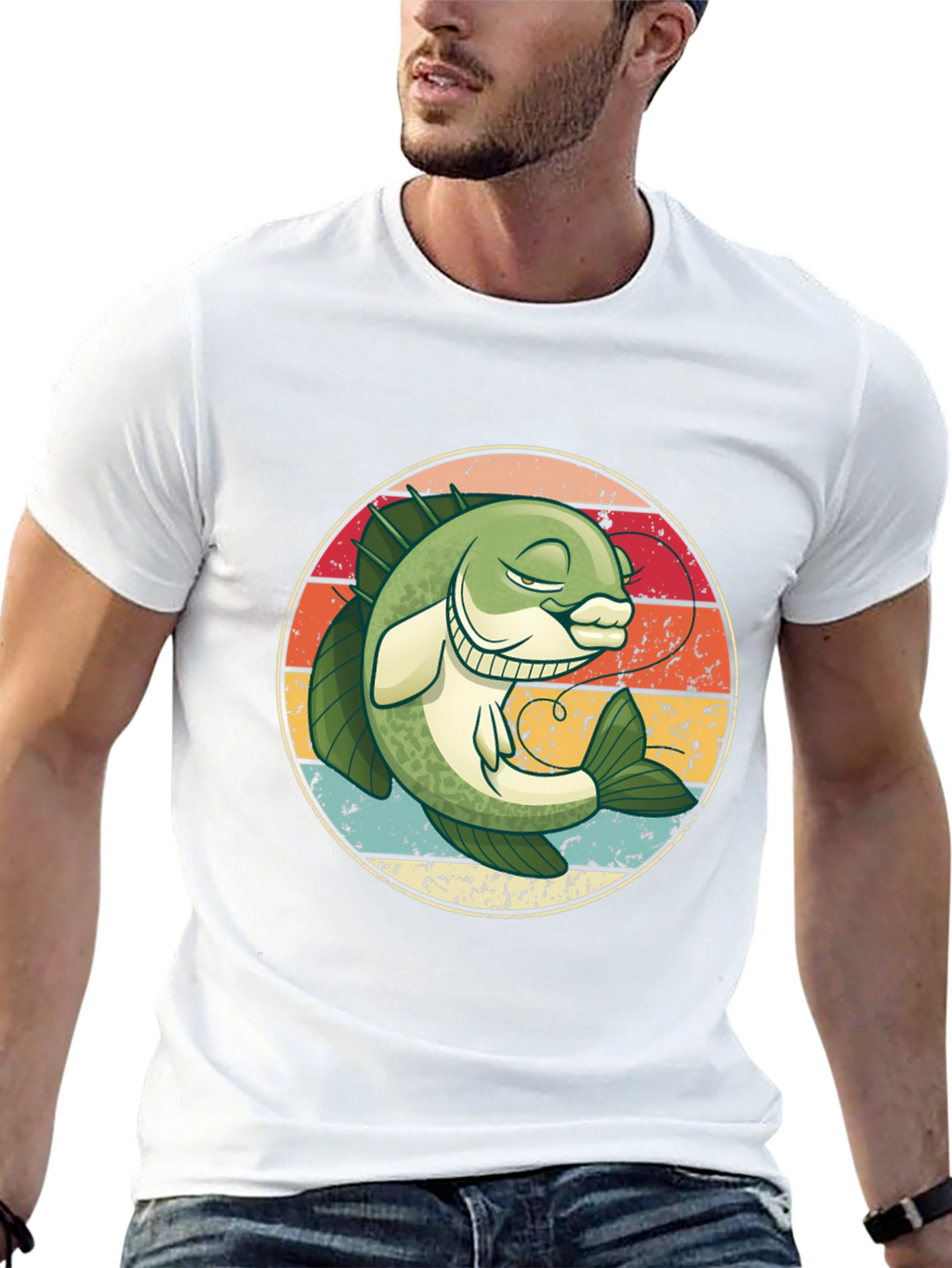 Retro Bass Fishing Graphic Tee