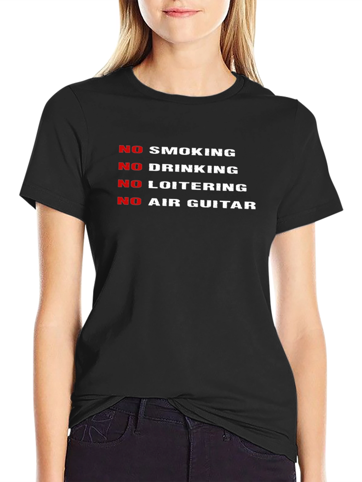 No Fun Allowed Black Graphic T-Shirt