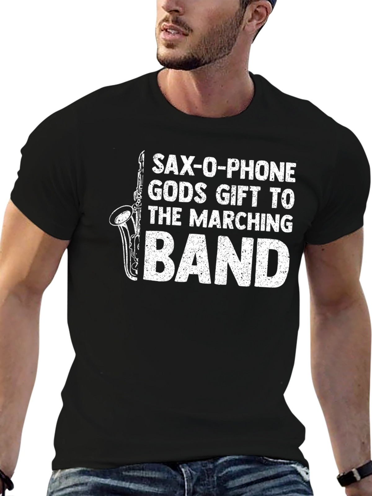 Saxophone Marching Band Graphic T-Shirt