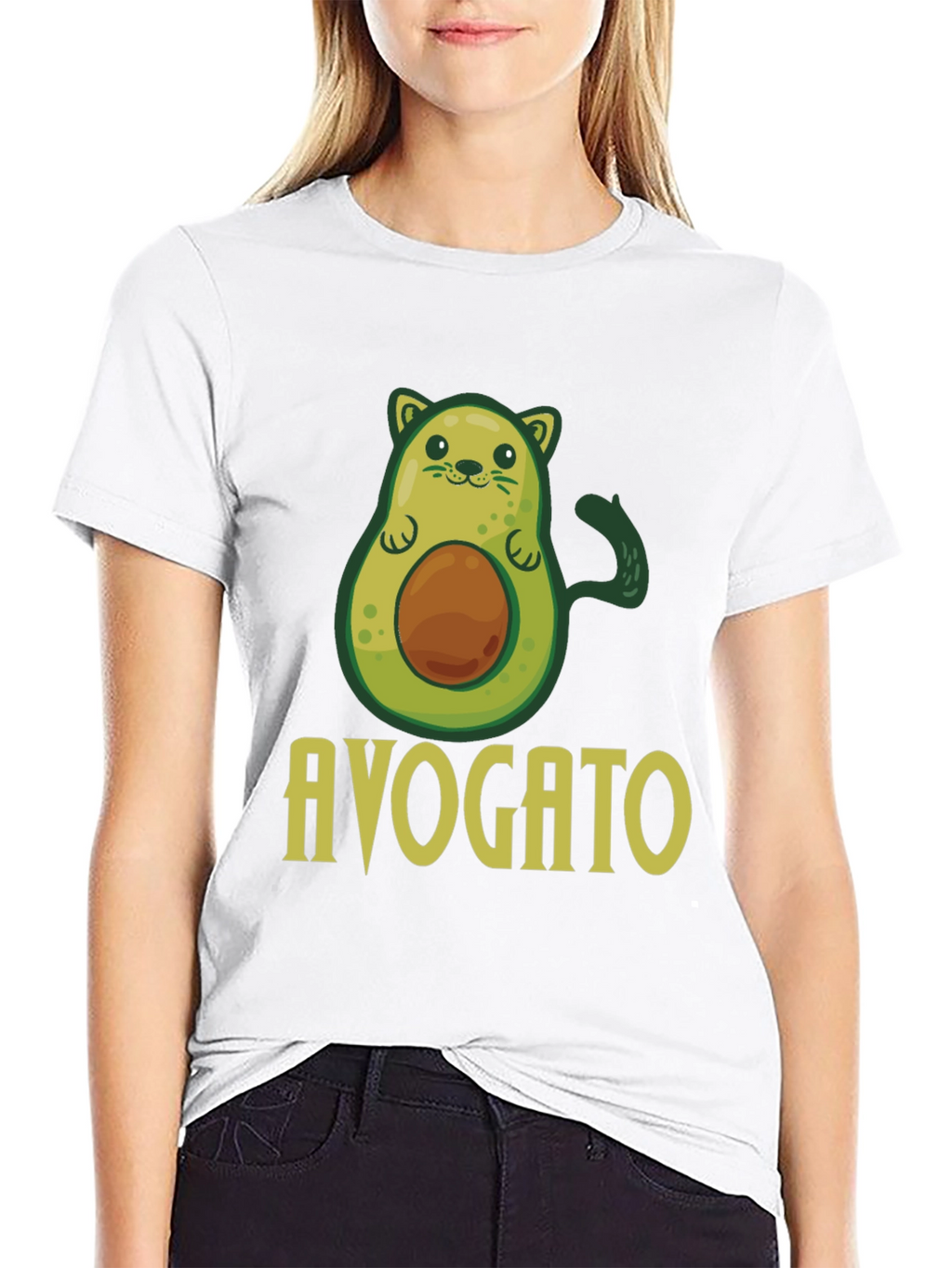 Avogato T-Shirt - Avocado Cat Pun Graphic Tee