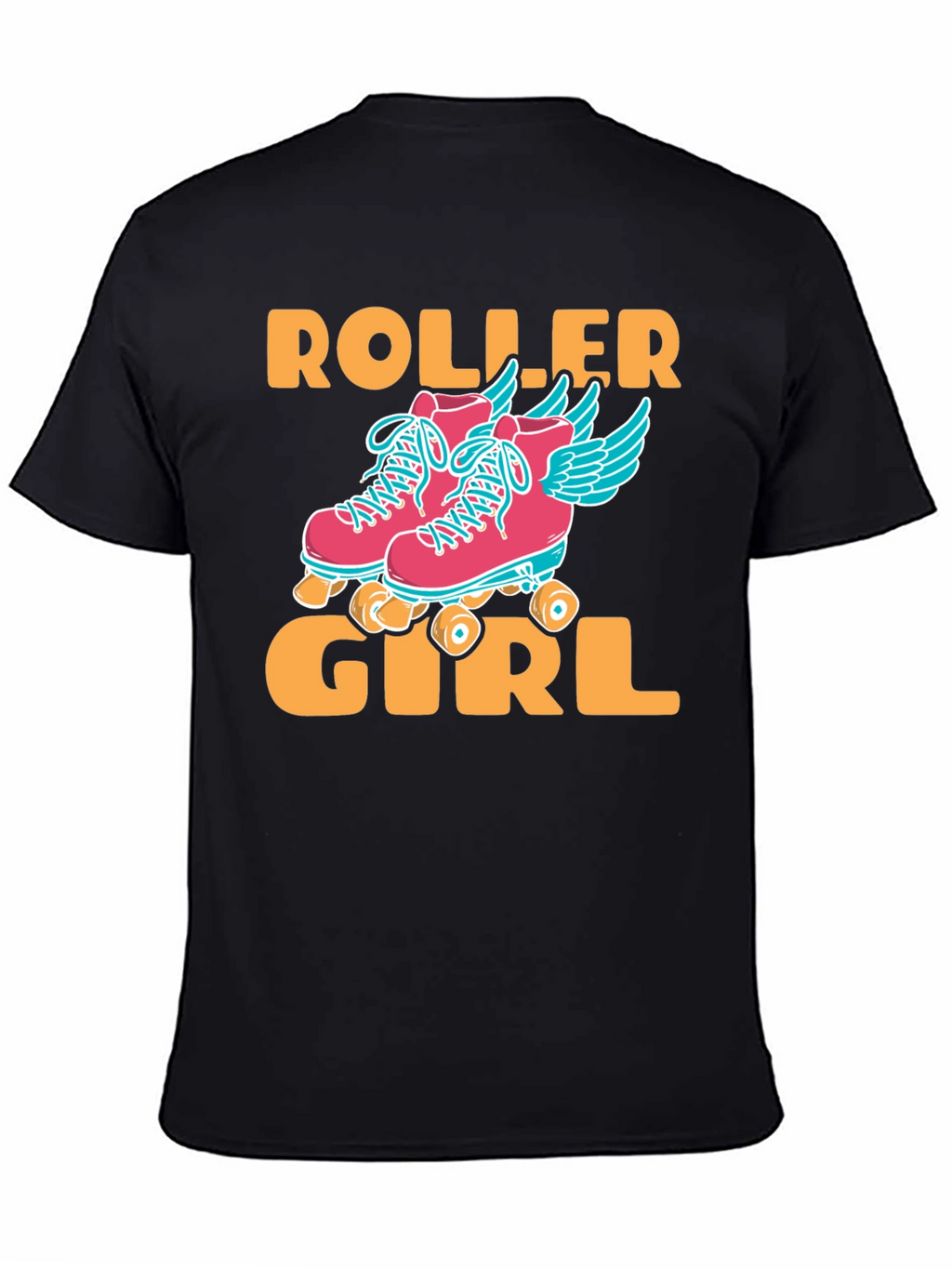 Roller Girl Graphic T-Shirt - Black
