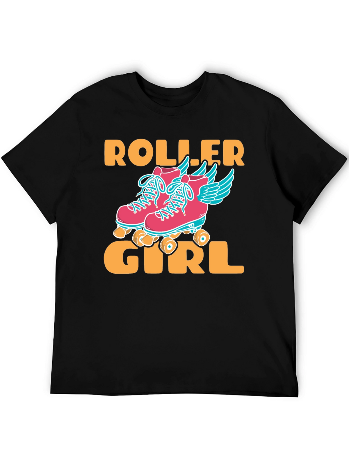 Roller Girl Graphic T-Shirt - Black