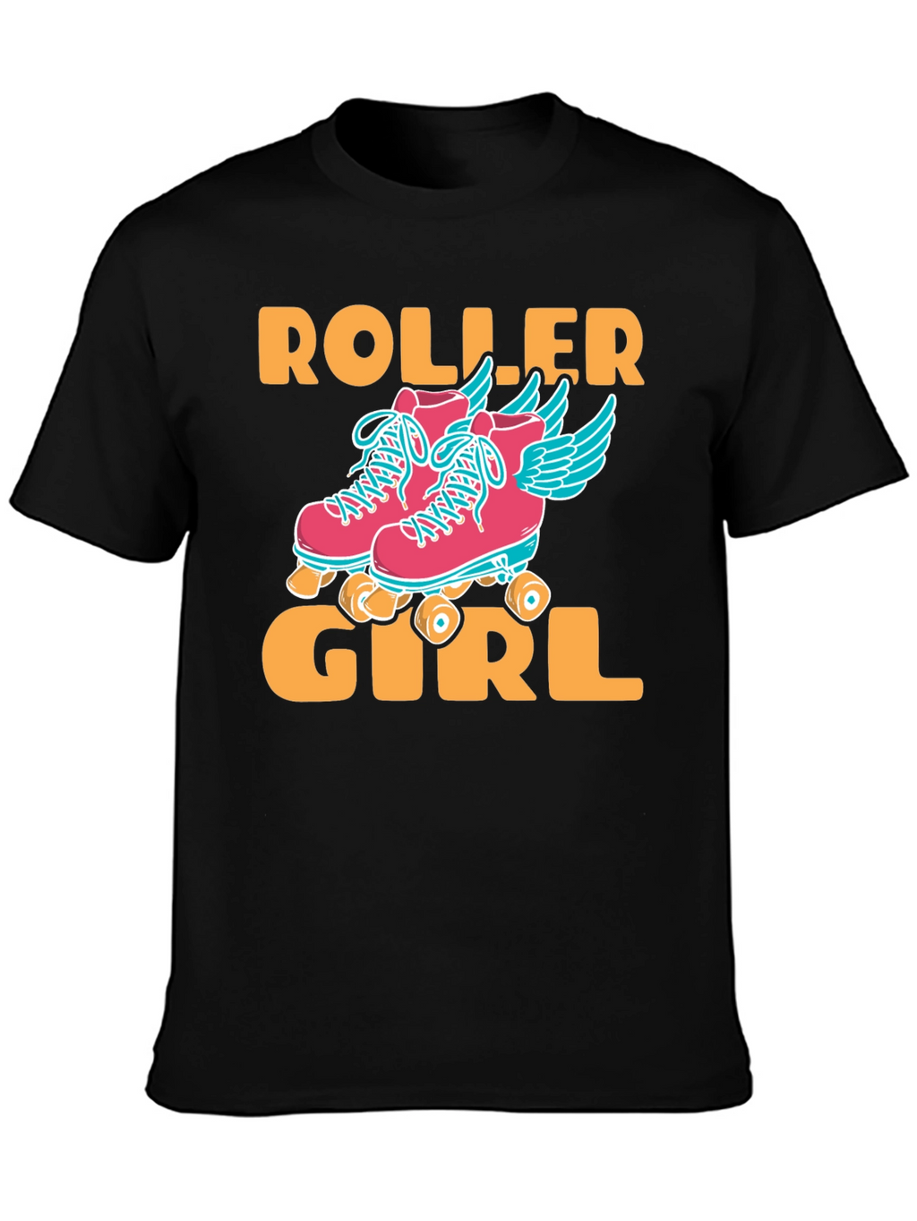 Roller Girl Graphic T-Shirt - Black