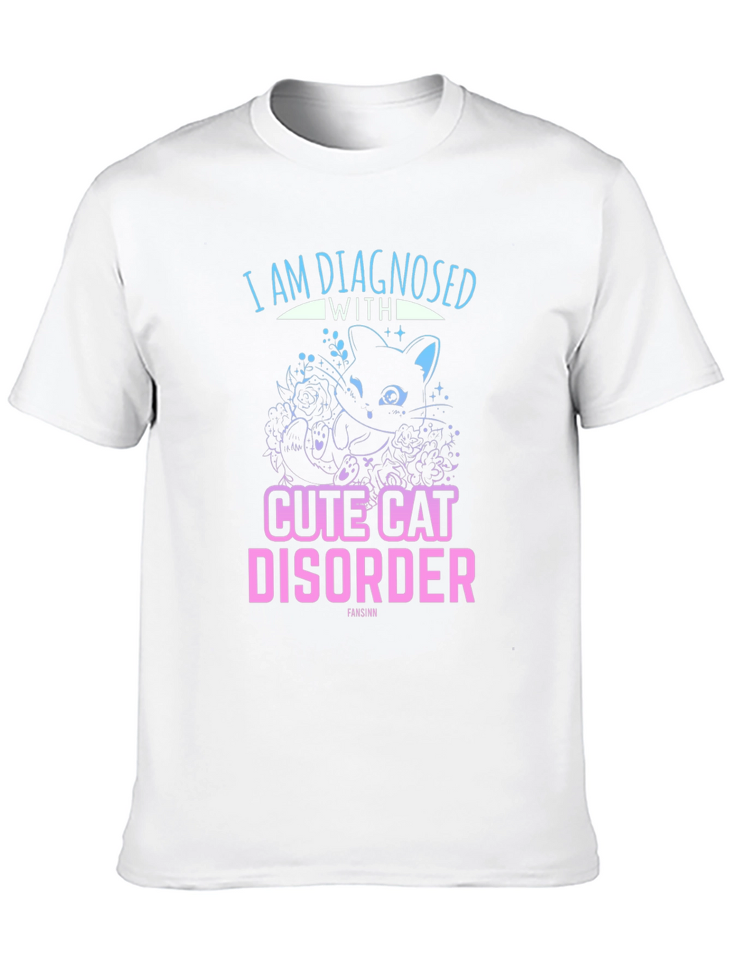 Cute Cat Disorder Black Graphic Tee