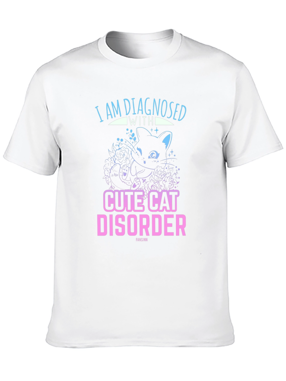 Cute Cat Disorder Black Graphic Tee