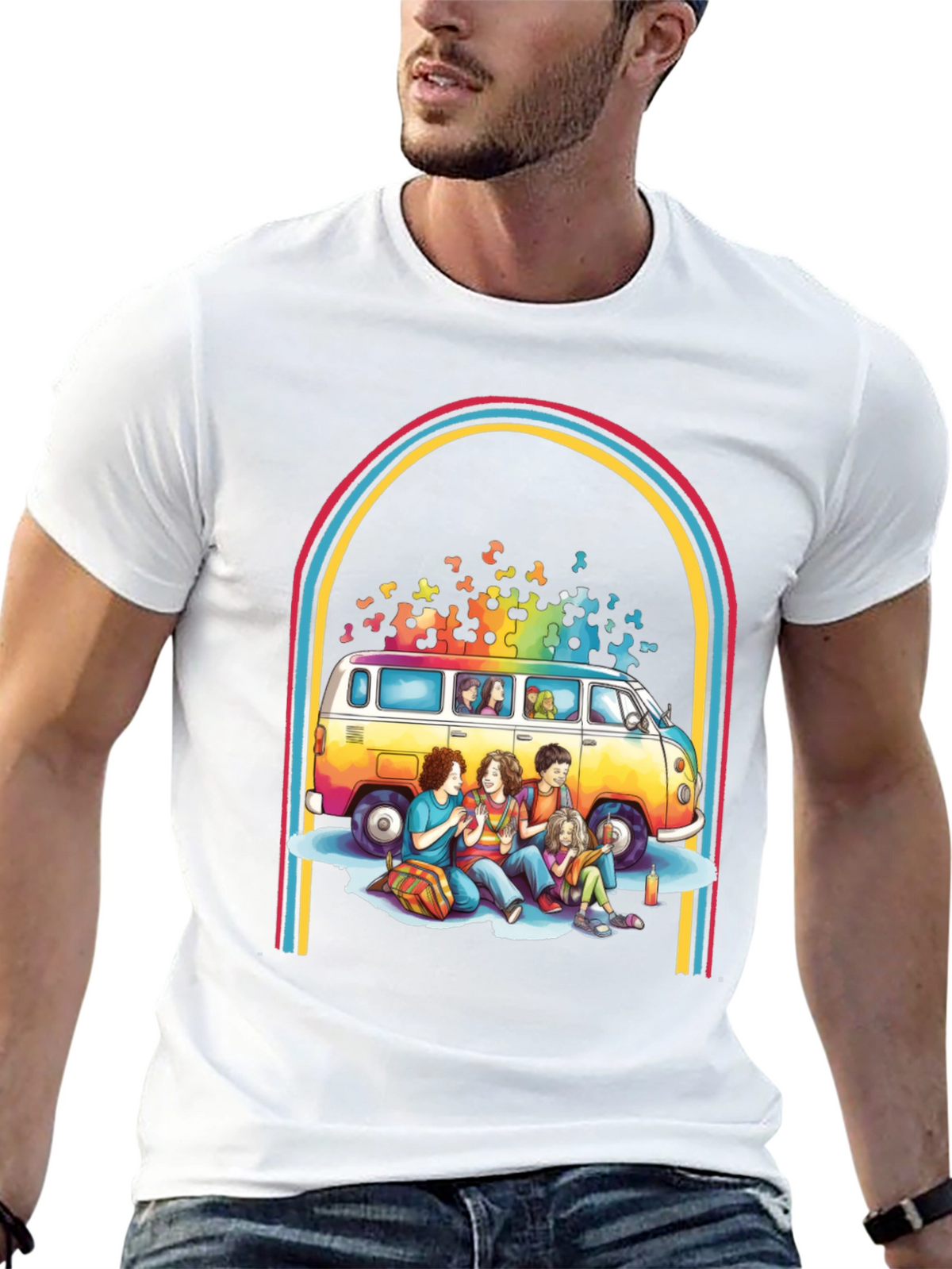 Retro Van & Friends Graphic Tee