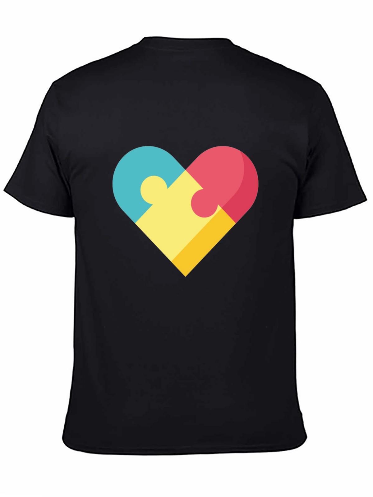 Puzzle Heart Graphic Tee - Stylish Casual Wear