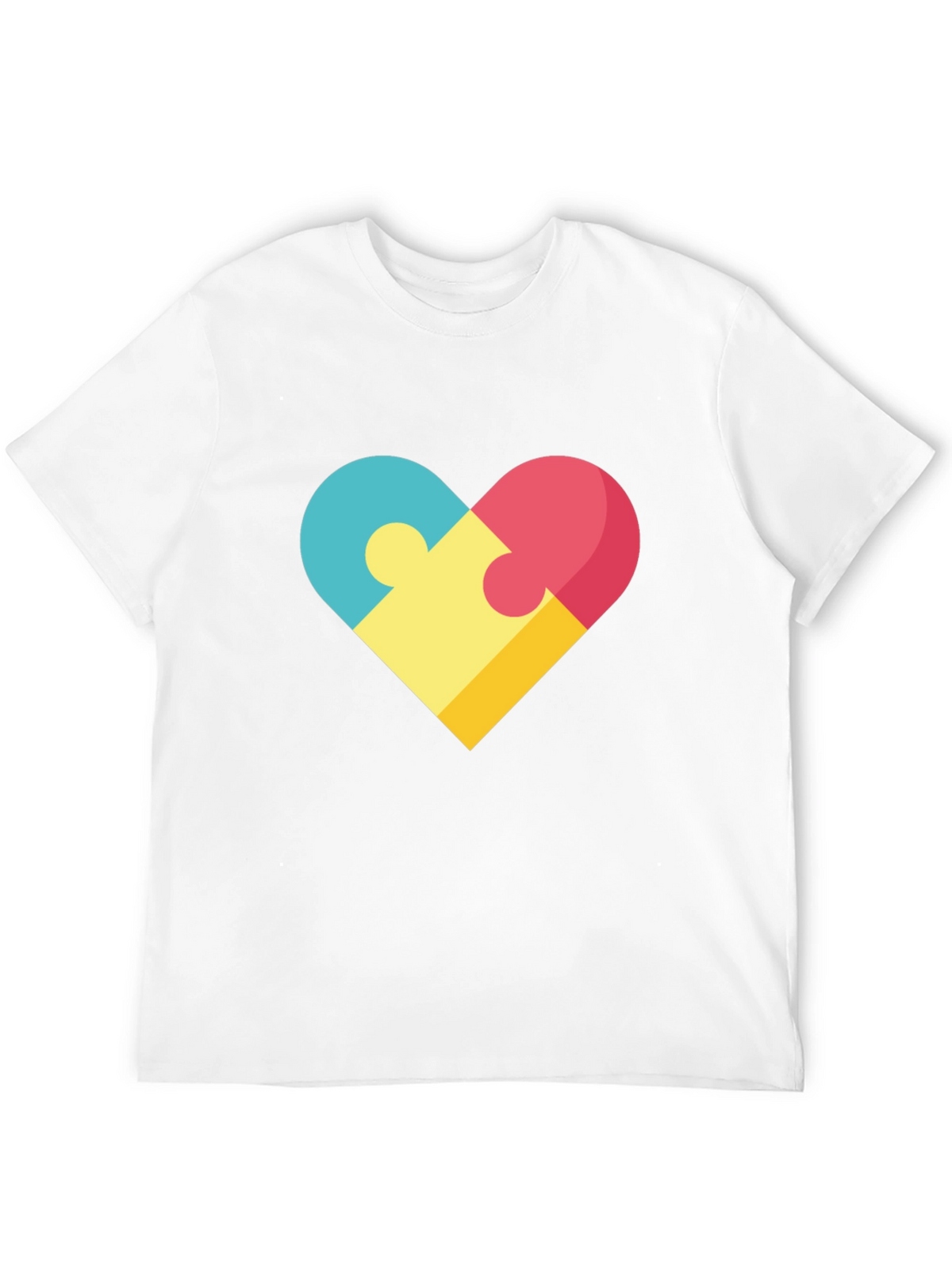 Puzzle Heart Graphic Tee - Stylish Casual Wear
