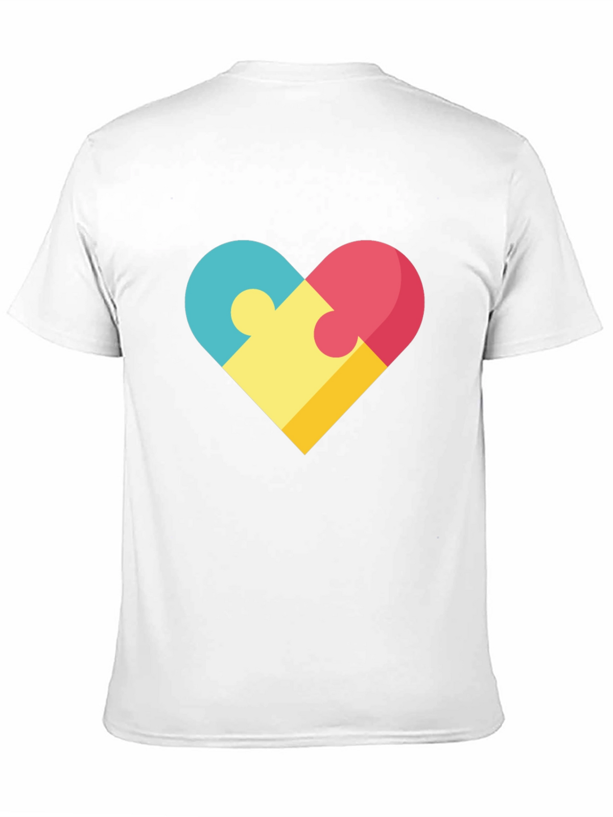 Puzzle Heart Graphic Tee - Stylish Casual Wear