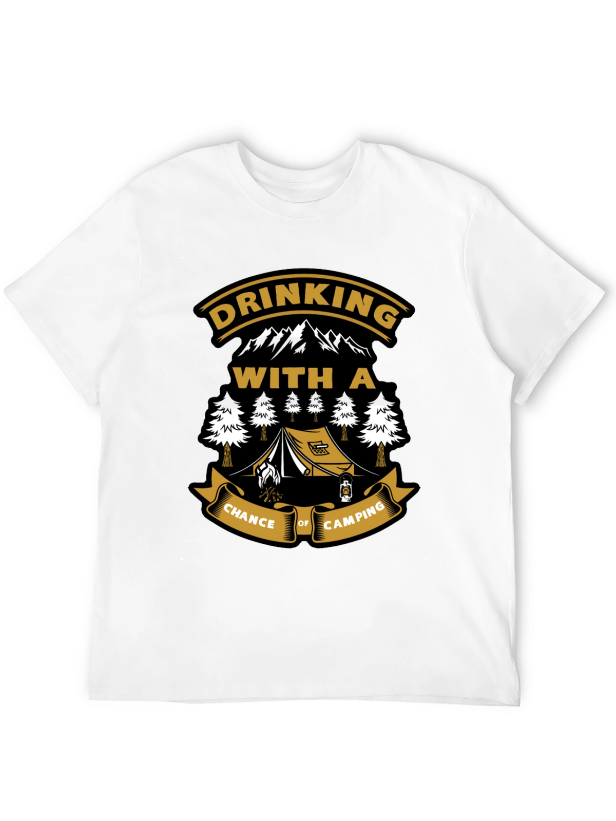 Drinking With a Chance of Camping Black T-Shirt