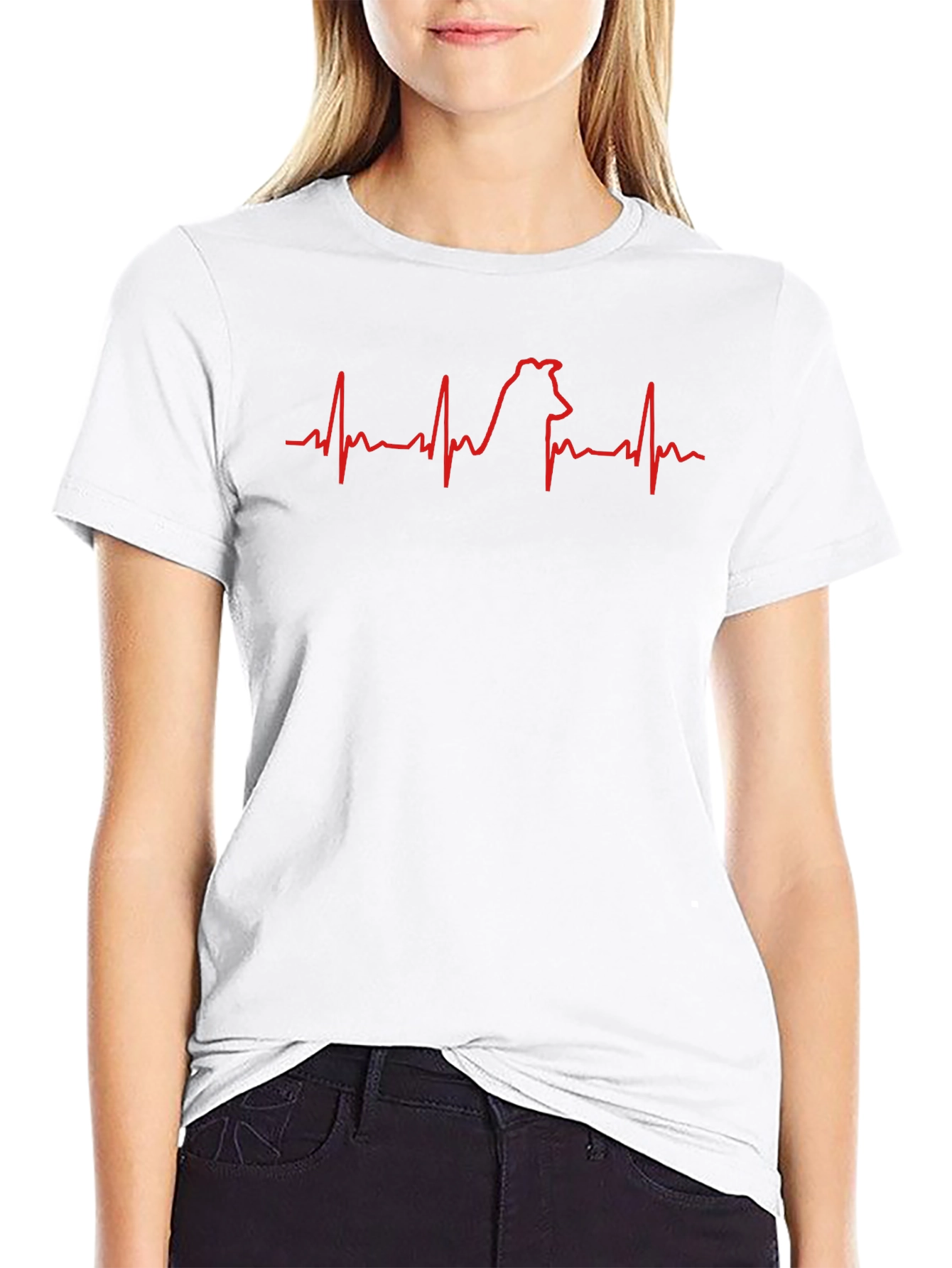 Dog Heartbeat T-Shirt - Cute Pet Lover Tee