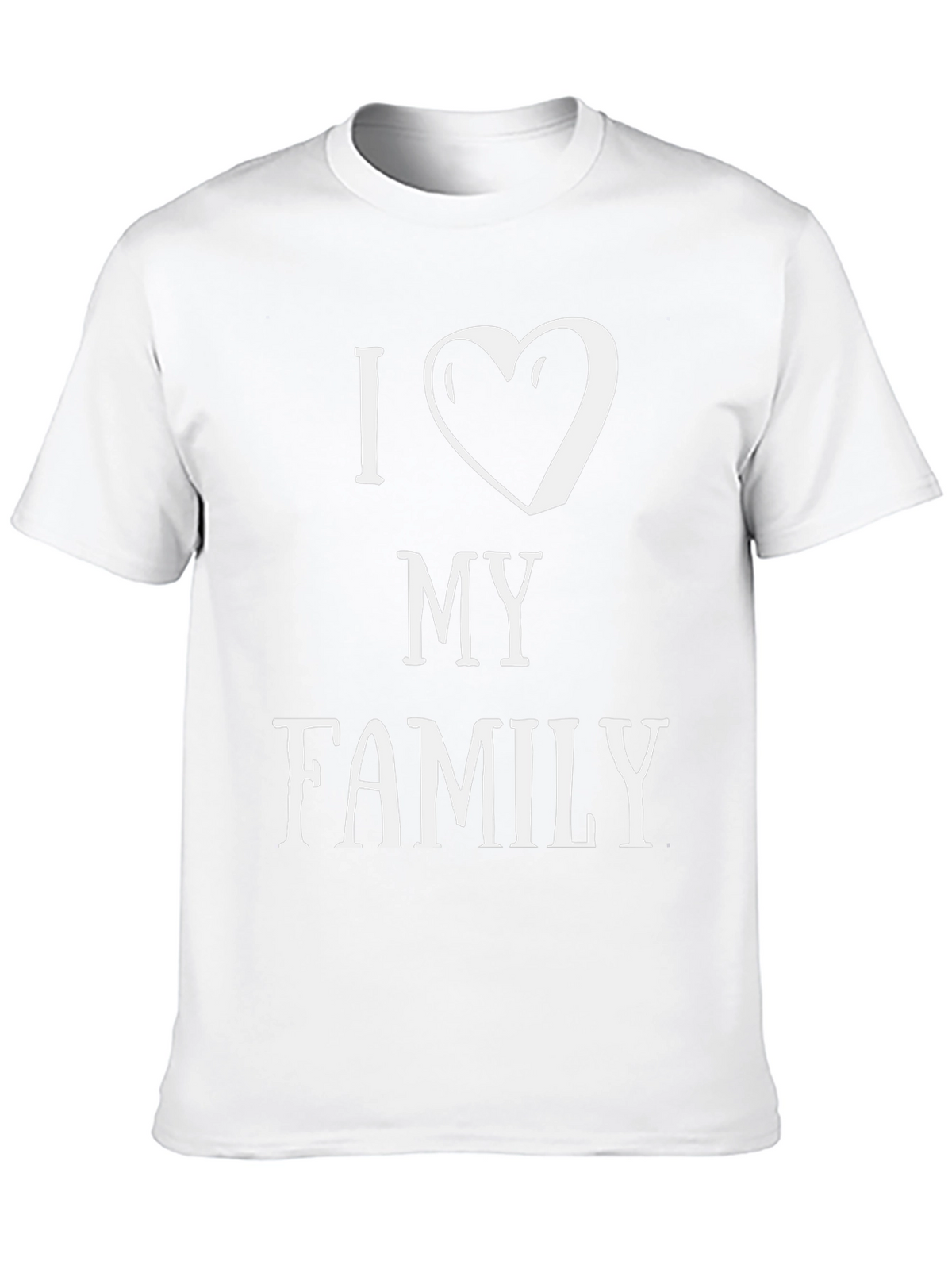 I Heart My Family Graphic T-Shirt - Black