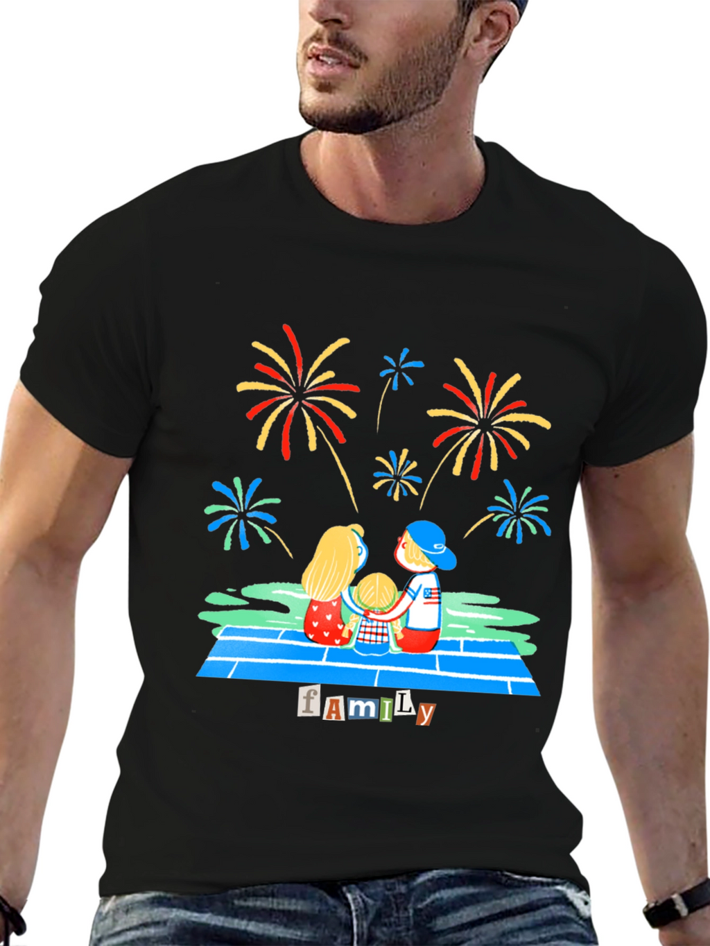 Family Fireworks Graphic Tee