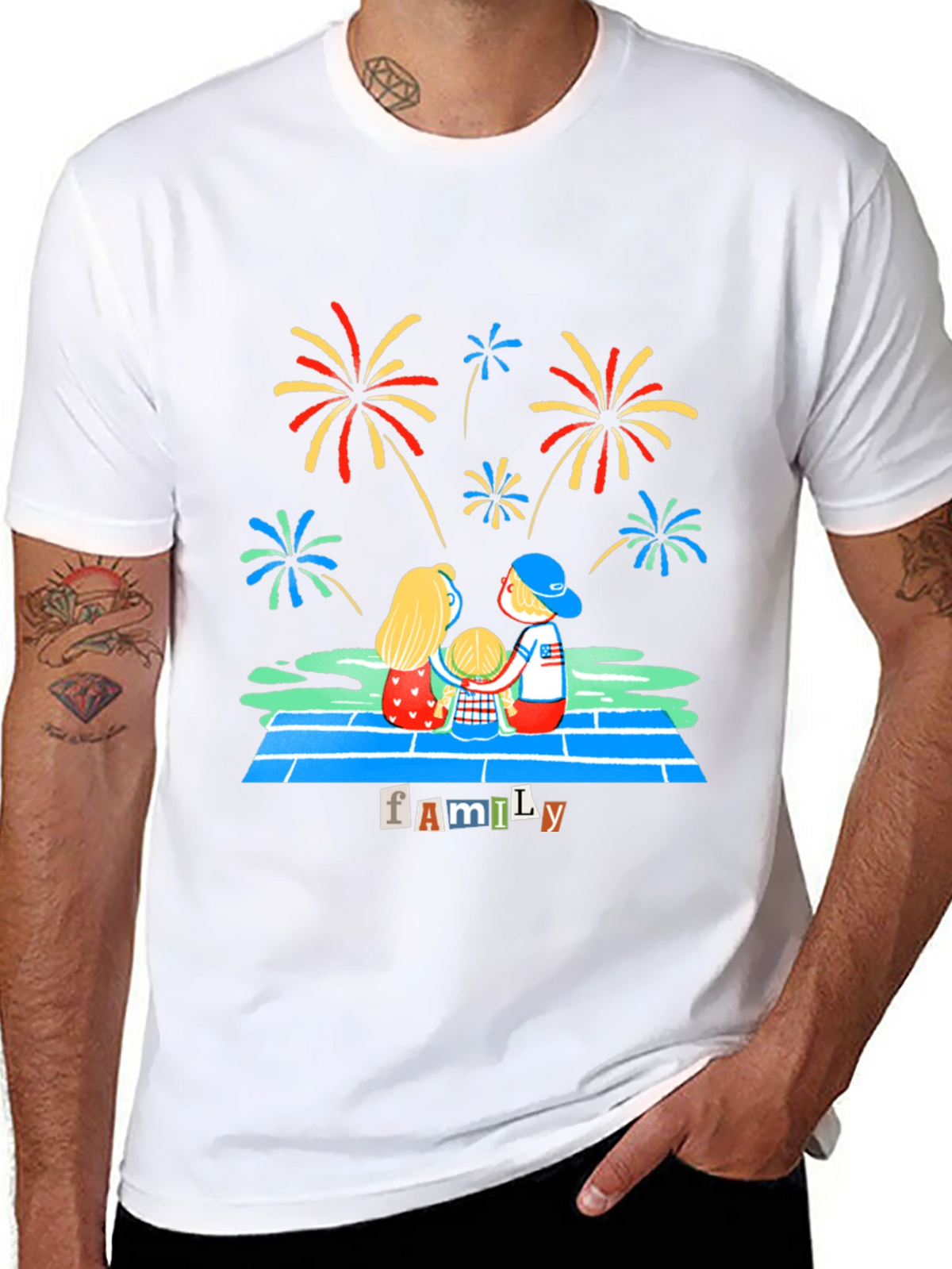 Family Fireworks Graphic Tee