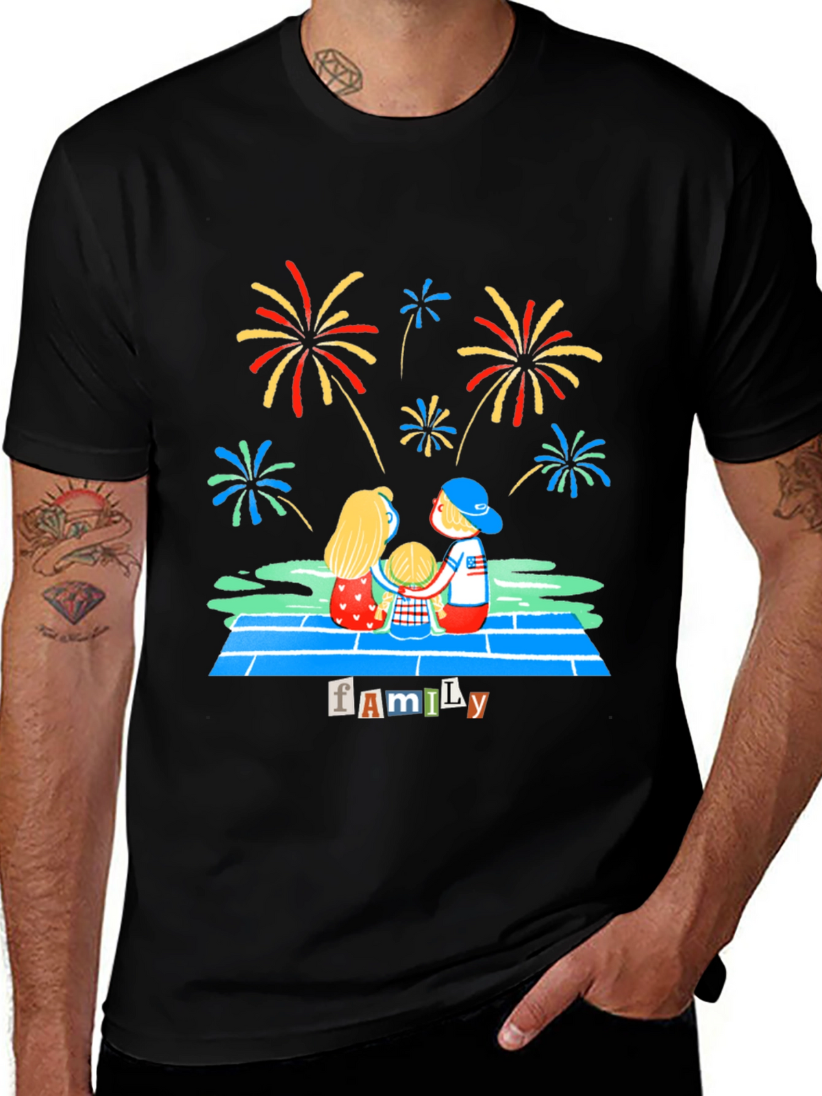 Family Fireworks Graphic Tee