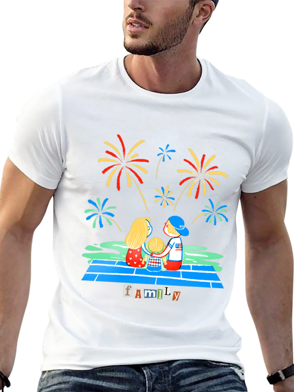 Family Fireworks Graphic Tee