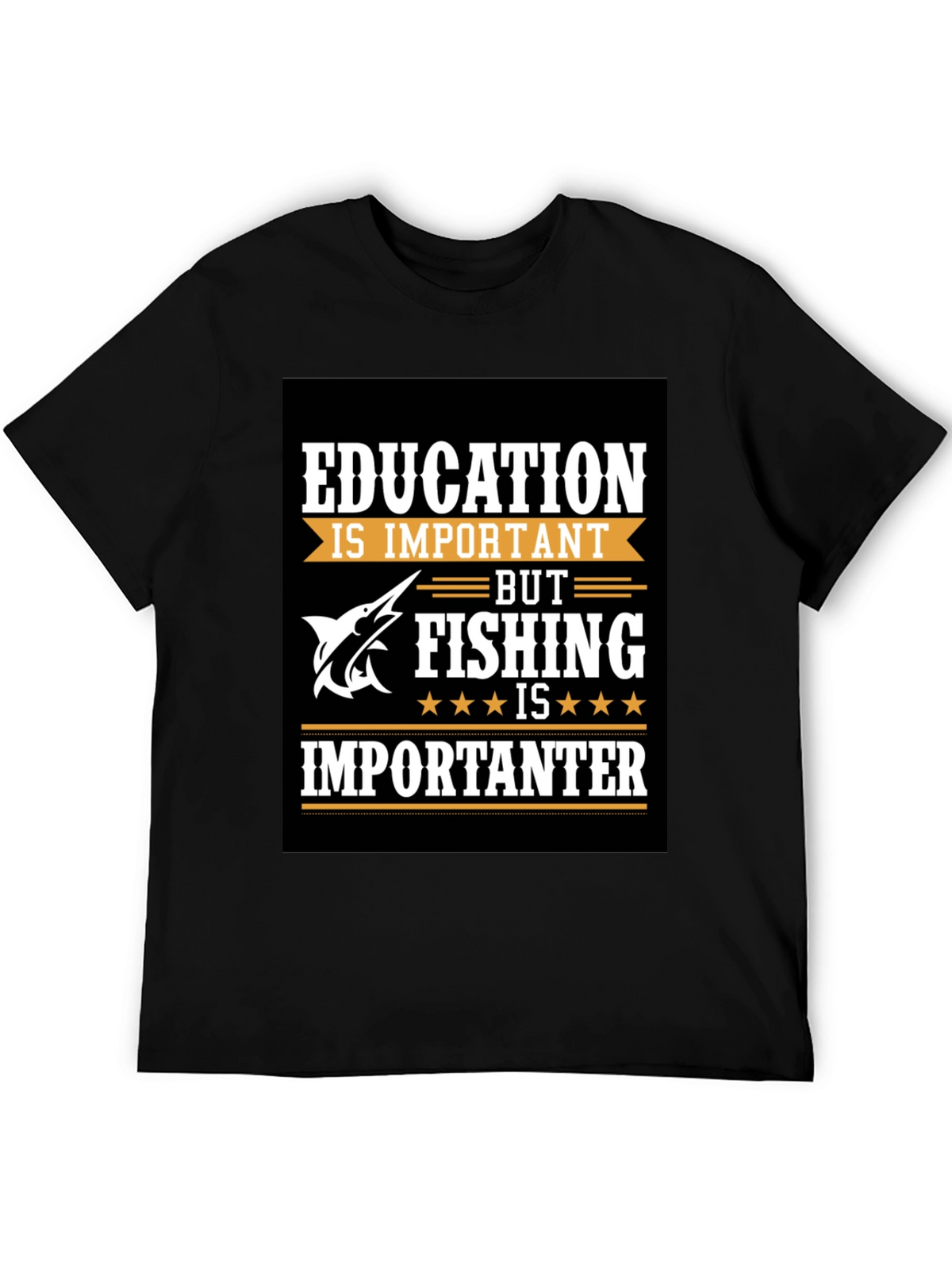 Fishing Humor T-Shirt - Education vs. Fishing