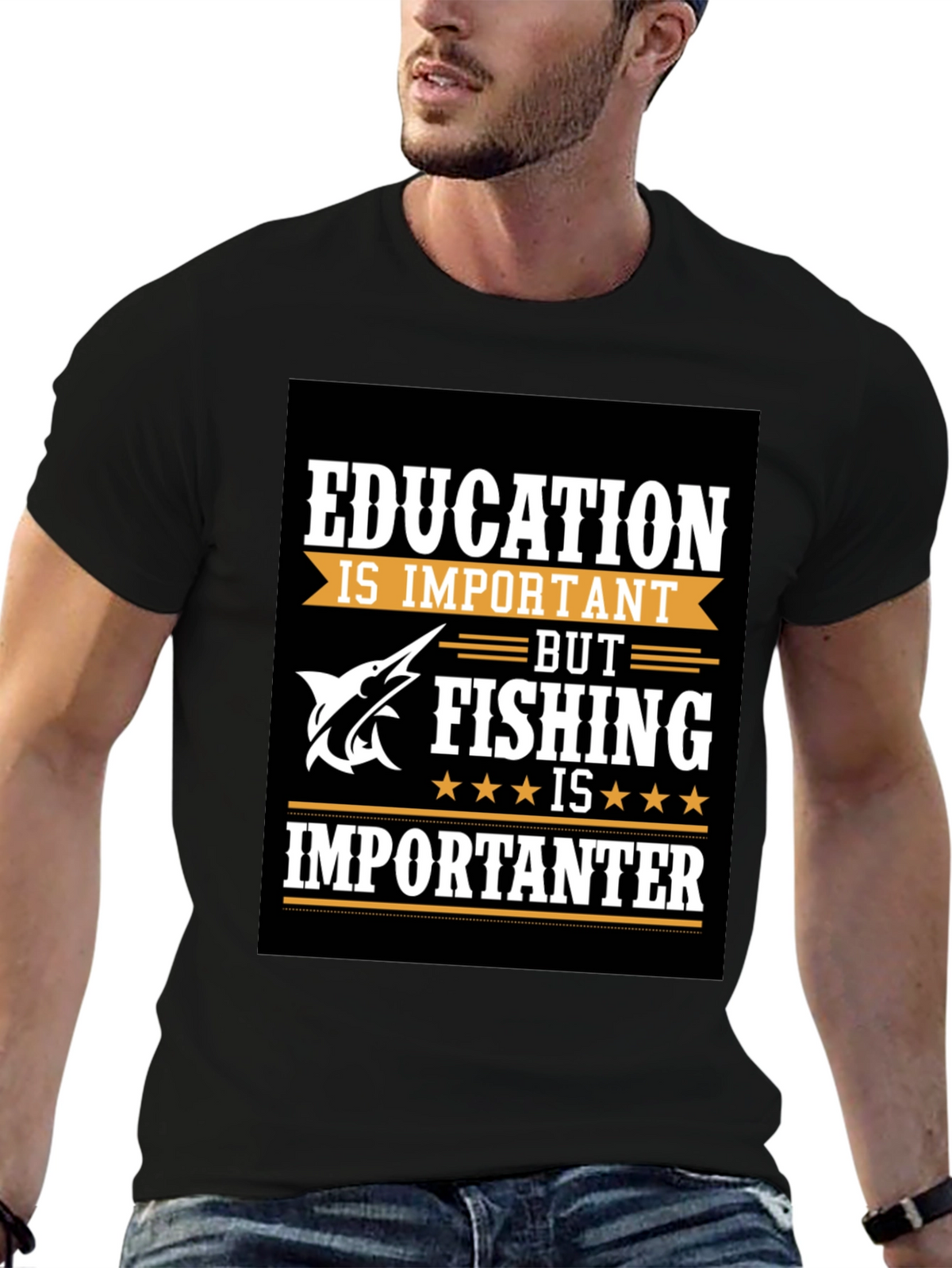 Fishing Humor T-Shirt - Education vs. Fishing