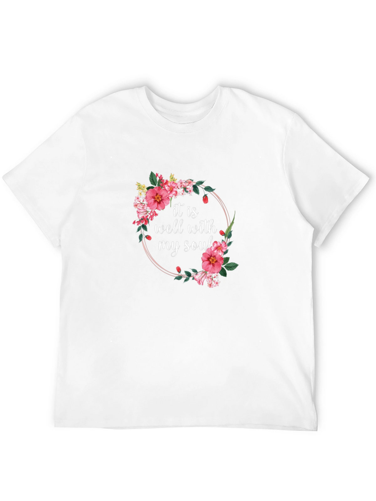 Floral It Is Well Graphic Tee - Black